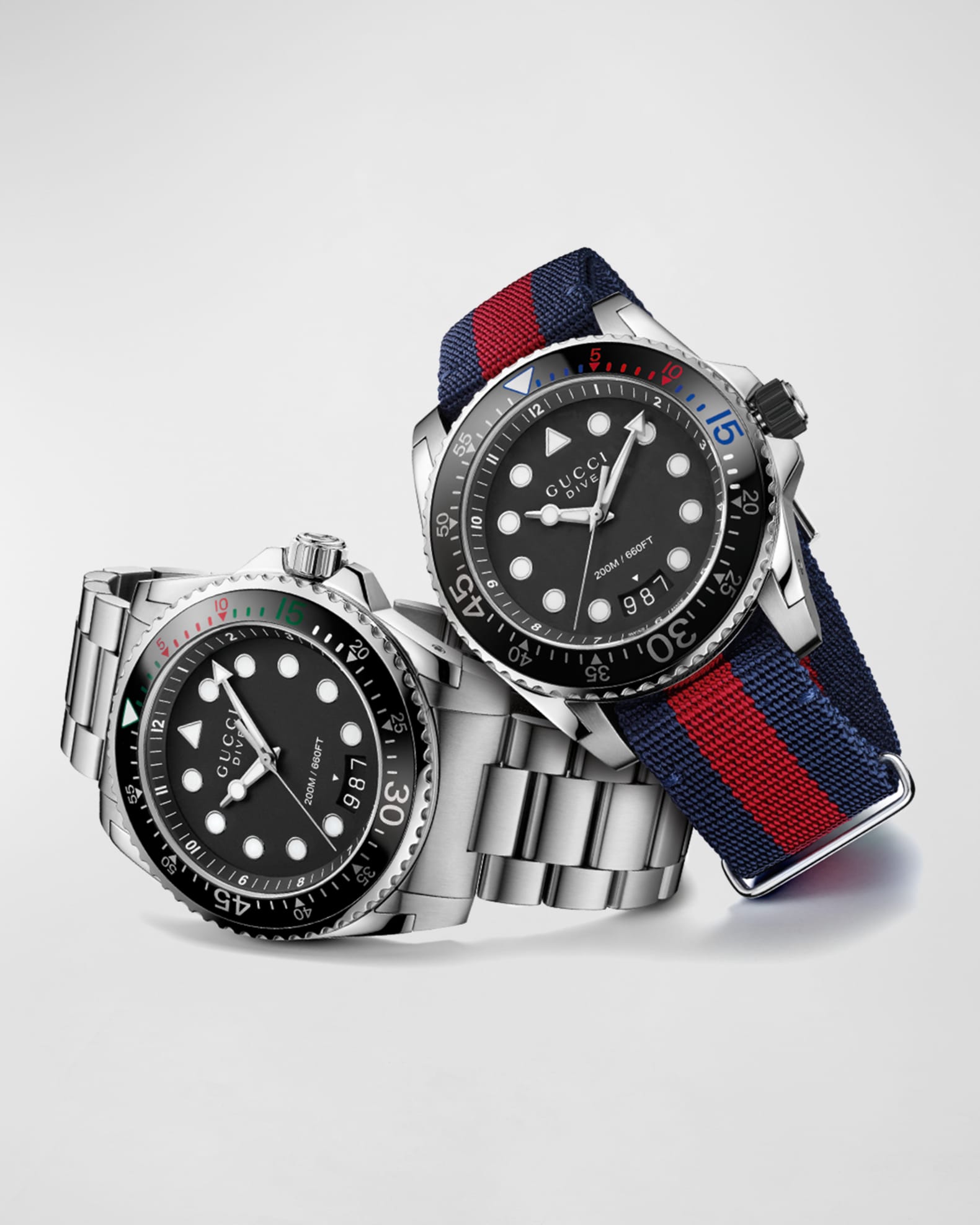 Gucci 45mm Gucci Dive Stainless Steel Bracelet Watch Neiman Marcus