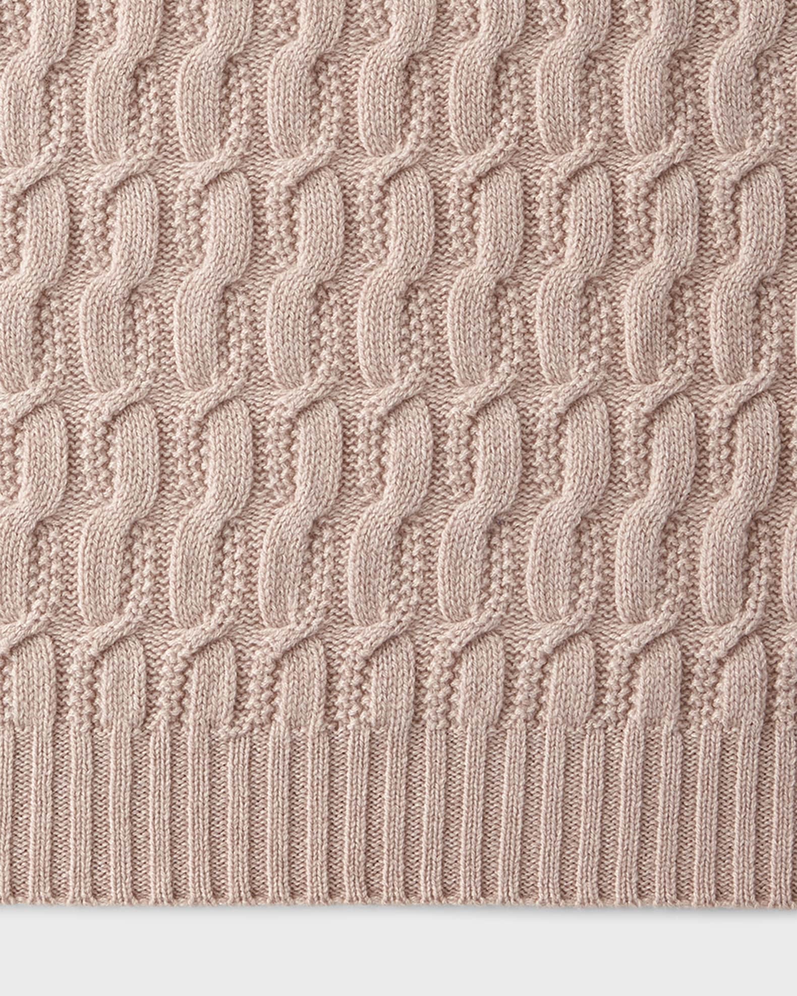Seed-Stitch Cable Throw 1
