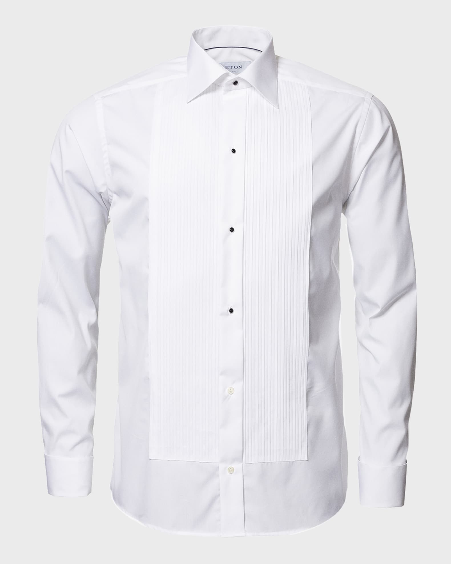 Men's Slim-Fit Pleated Bib Formal Shirt 0
