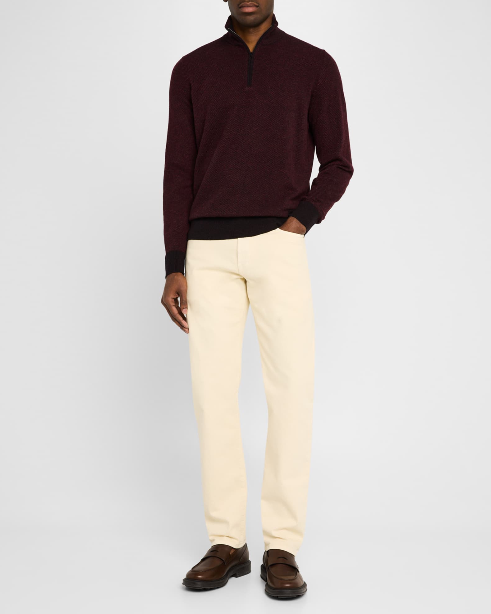 Loro Piana Men's Roadster 1/4-Zip Cashmere Sweater | Neiman Loro Piana Men's Roadster 1/4-Zip Cashmere Sweater | Neiman