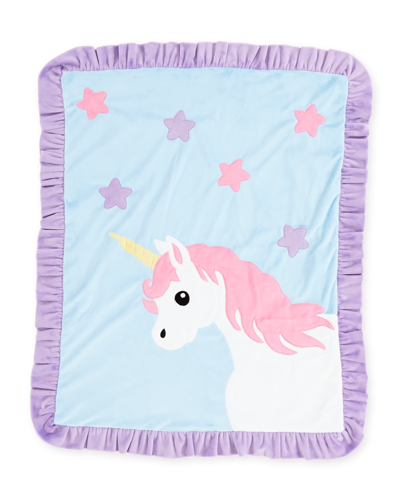 Unicorn Plush Baby Blanket 0
