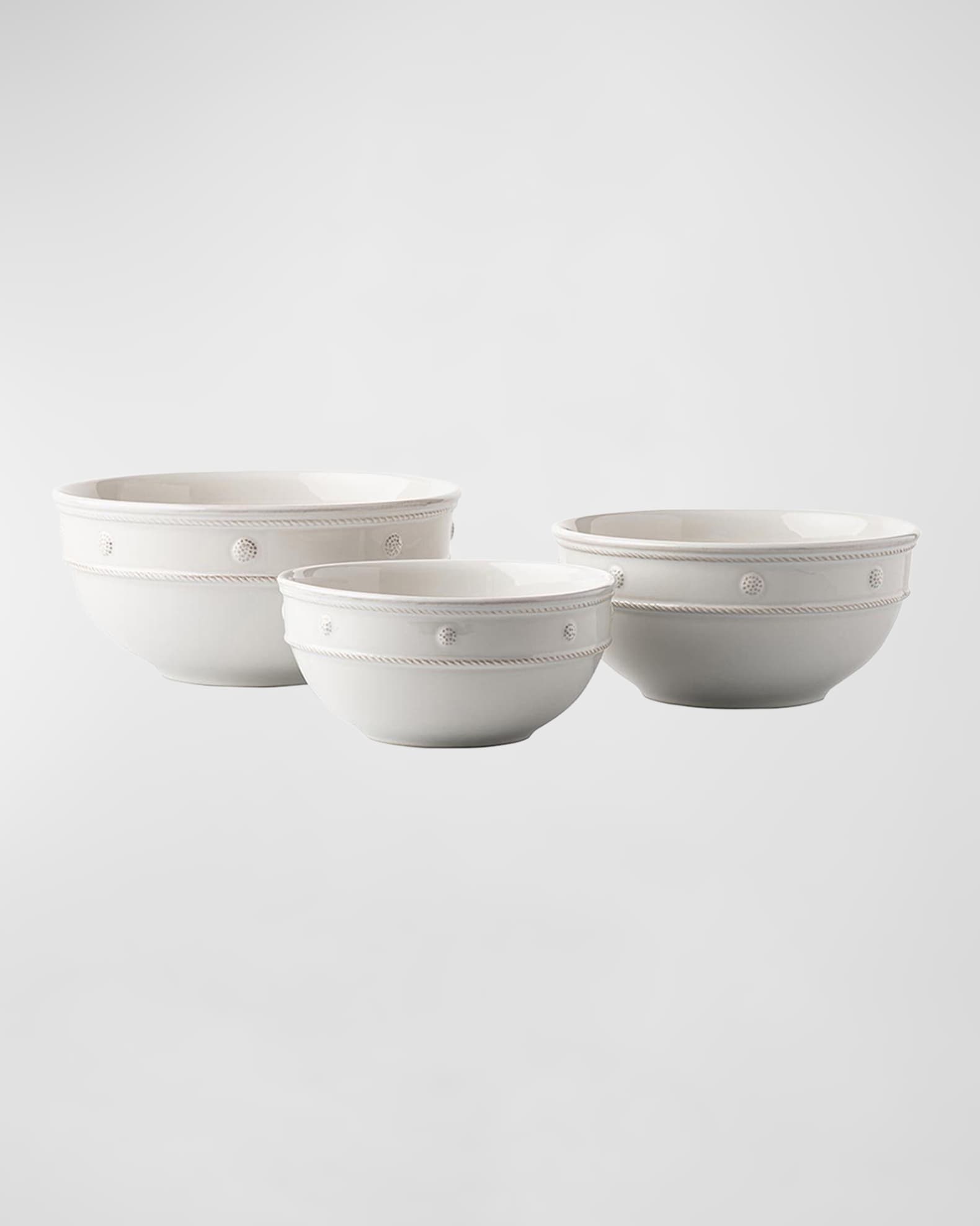 Berry & Thread Whitewash Nesting Serving Bowl, Set of 3 1
