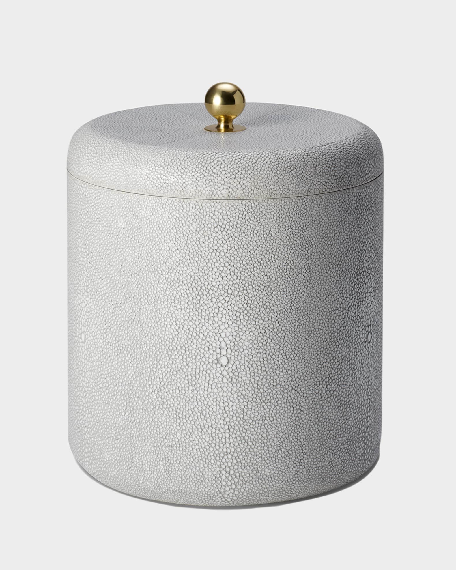 Faux Shagreen Ice Bucket, Chocolate 0