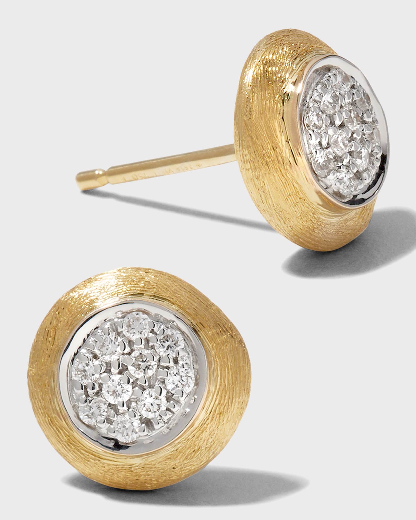 Jaipur 18K Gold Diamond Stud Earrings 0