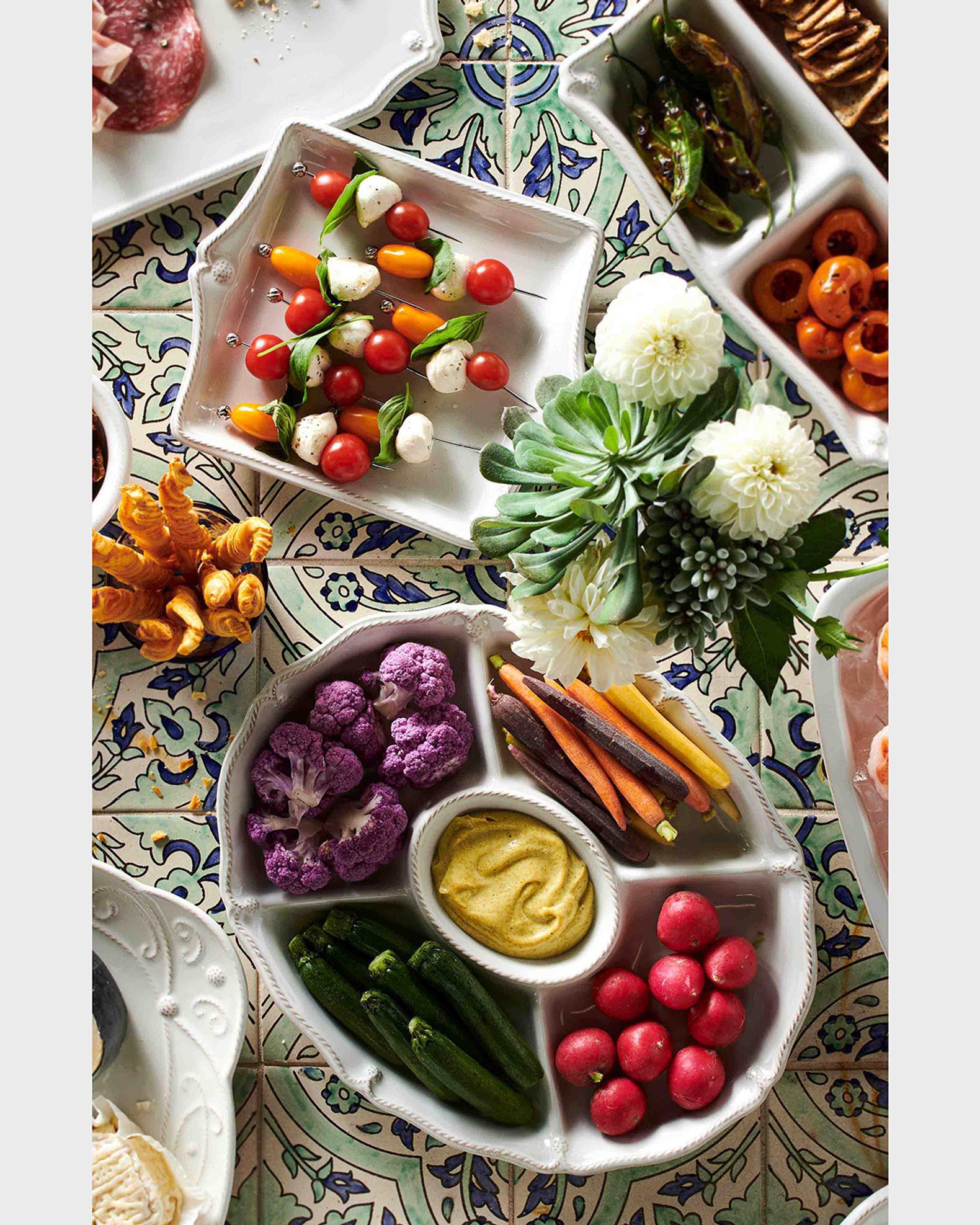 Juliska Berry & Thread Whitewash Crudite Platter | Neiman Marcus