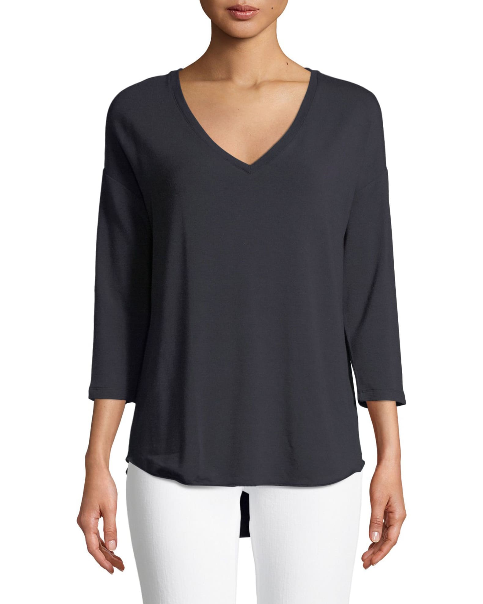 Majestic Paris for Neiman Marcus French Terry Relaxed Top | Neiman Marcus