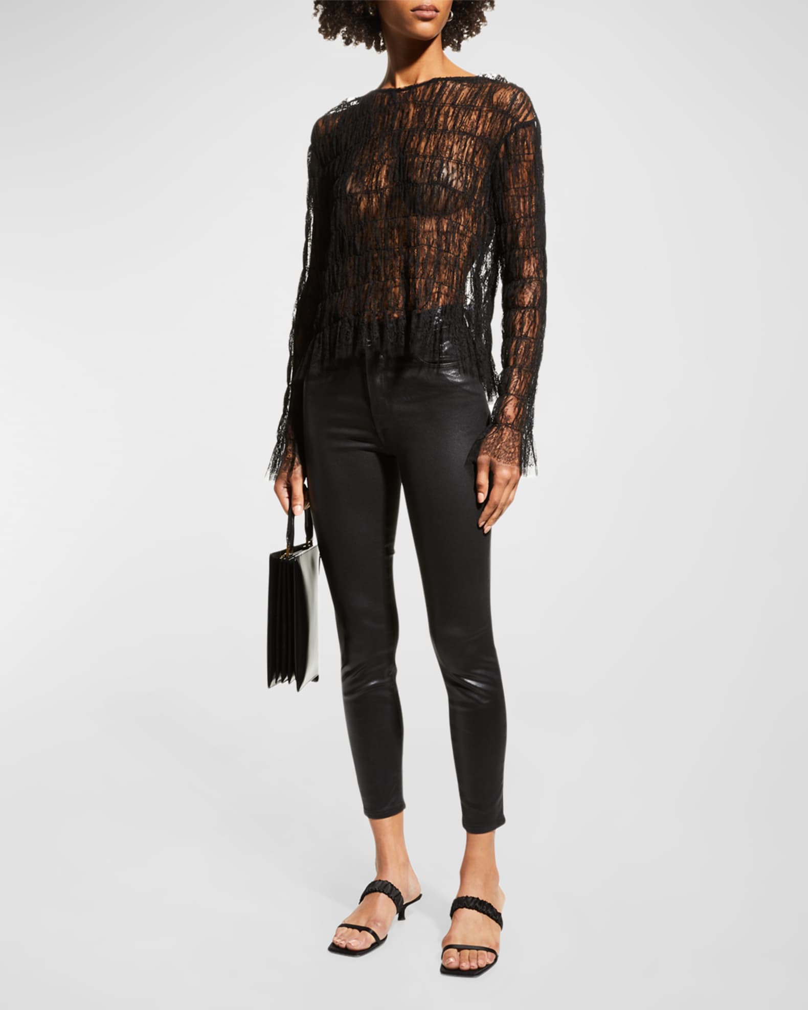 Margot Coated High-Rise Skinny Ankle Jeans 1