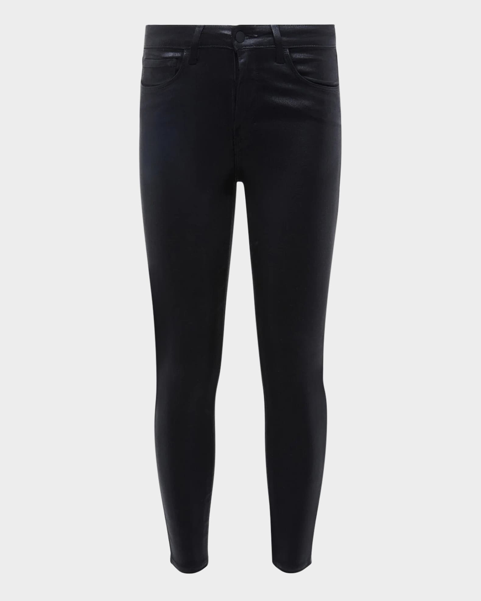 Margot Coated High-Rise Skinny Ankle Jeans 0