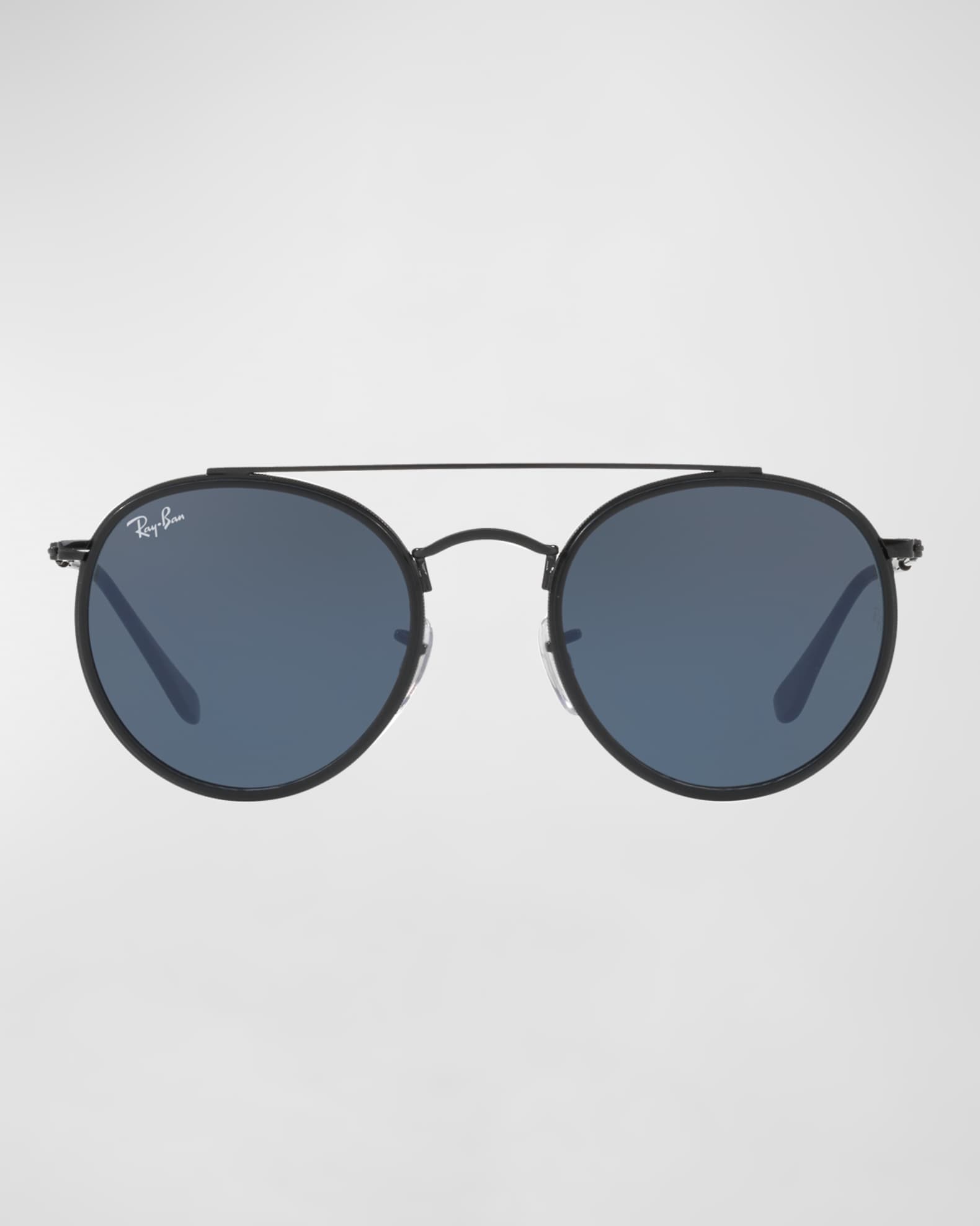 Monochromatic Round Metal Sunglasses 51MM