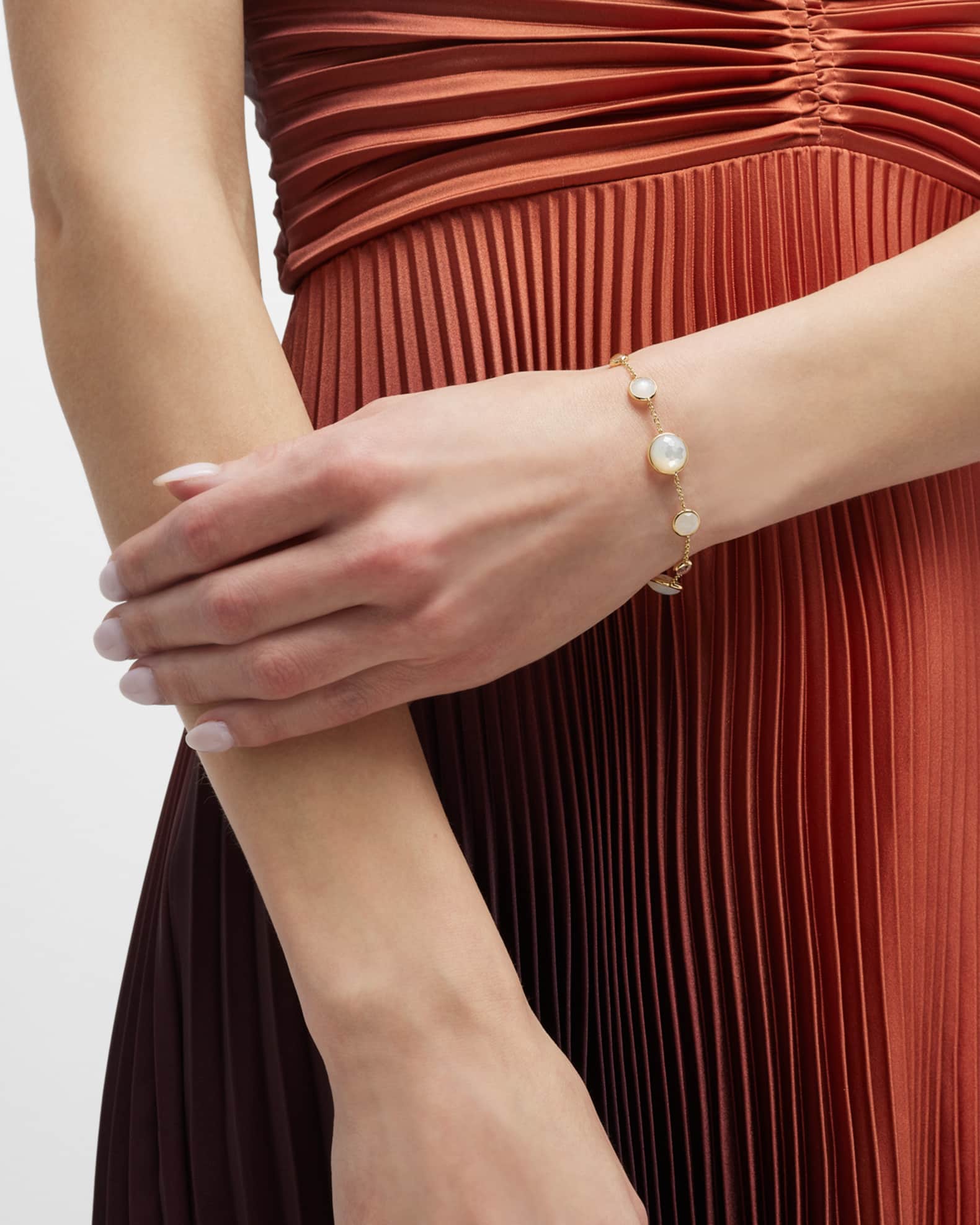 7-Stone Link Bracelet in 18K Gold 1