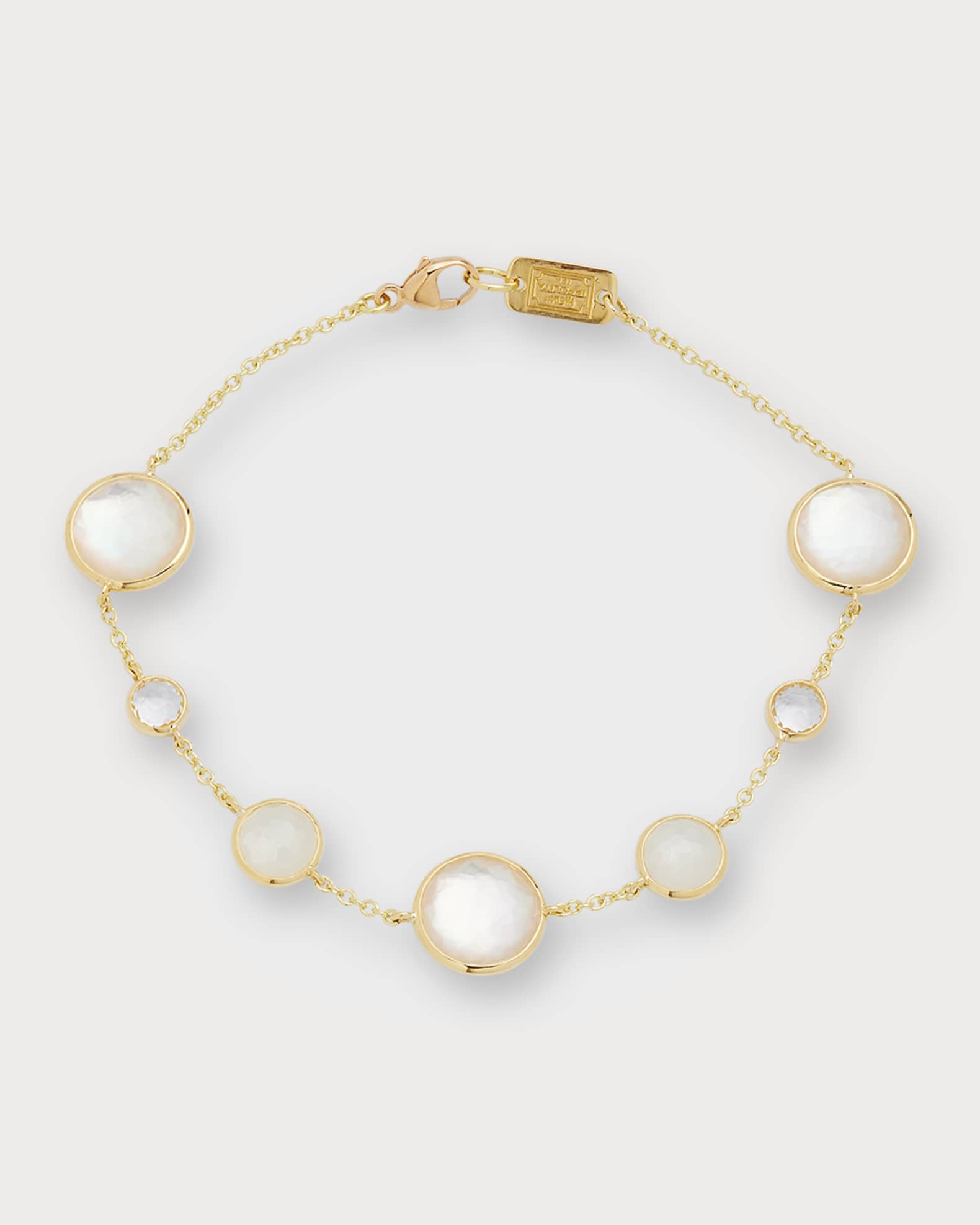 7-Stone Link Bracelet in 18K Gold 0