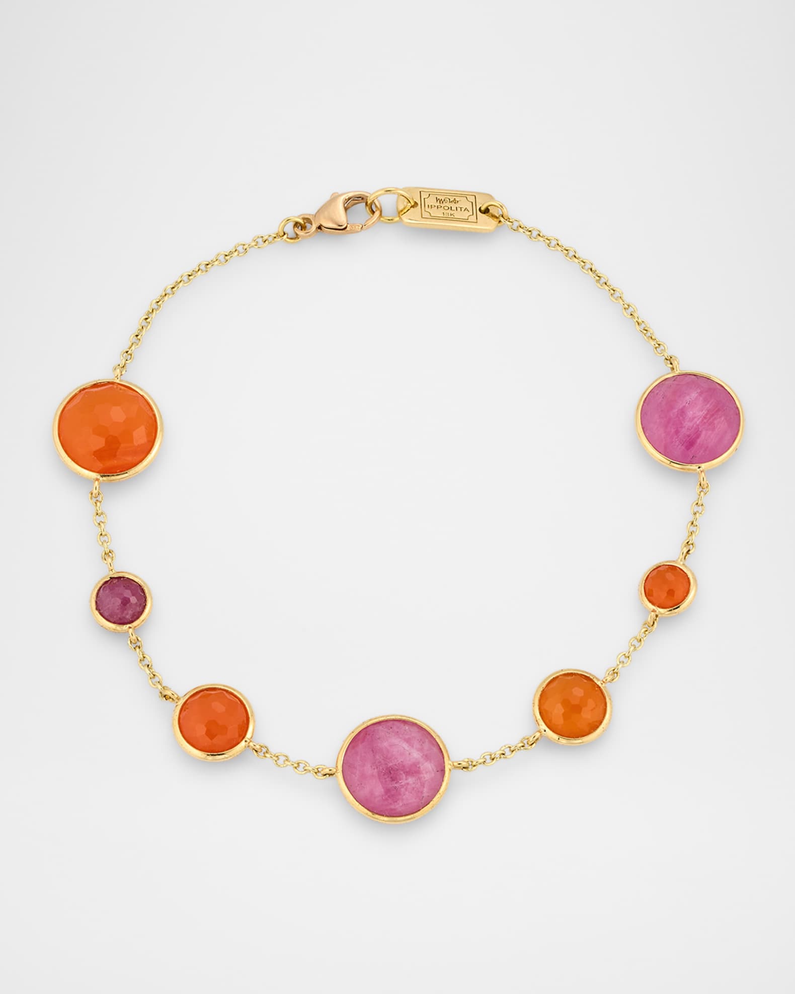 7-Stone Link Bracelet in 18K Gold 0