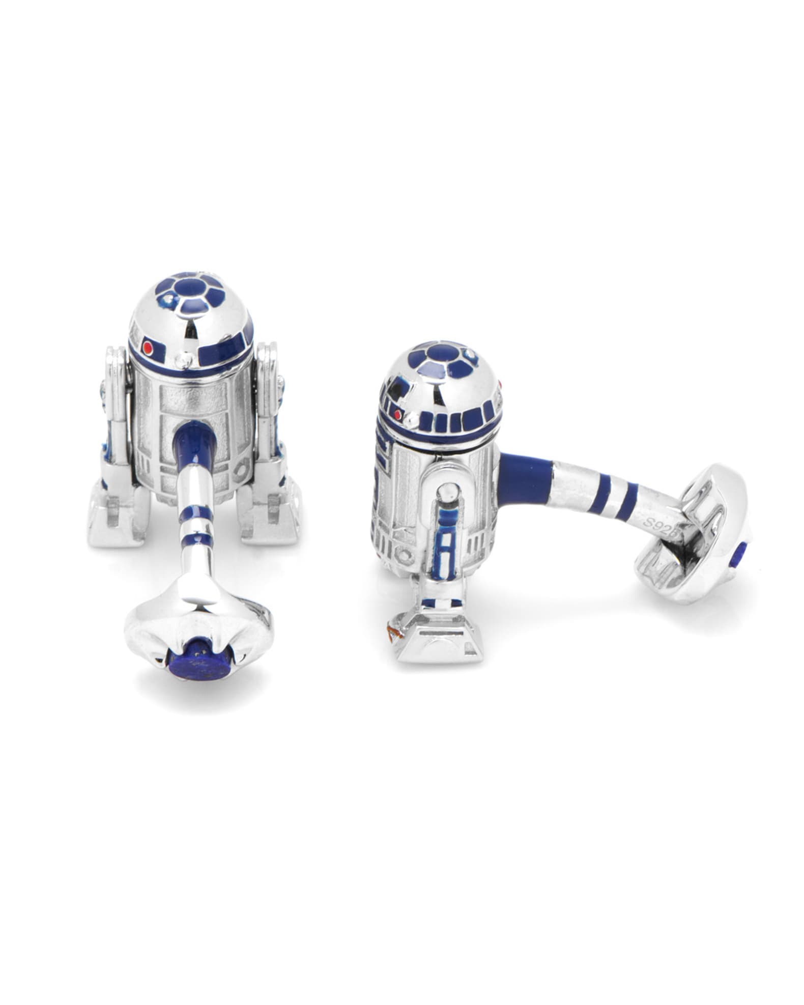 Star Wars R2-D2 Novelty Mens New Cufflinks Robot Silver/Metal 