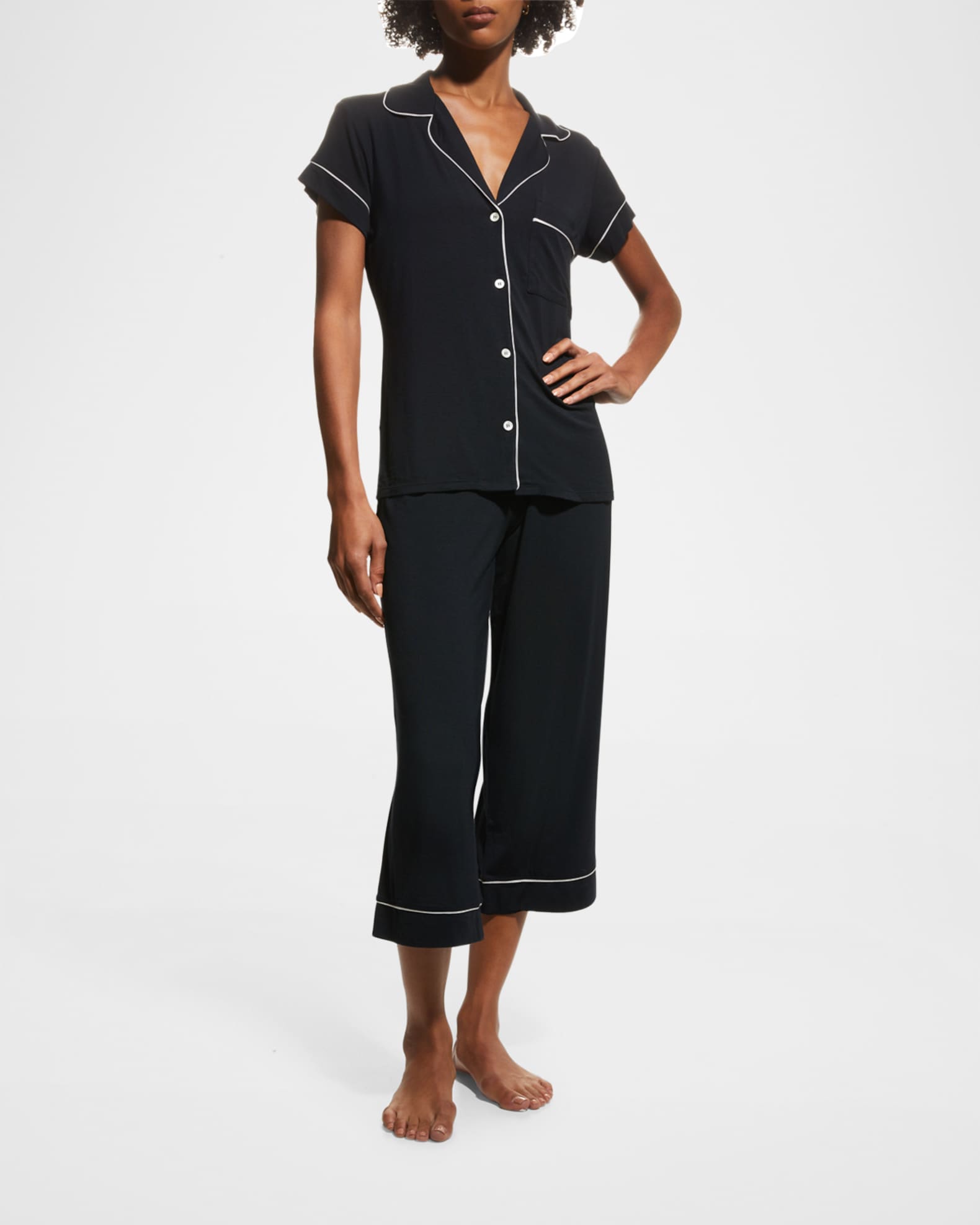 Gisele Short-Sleeve Cropped PJ Set 1