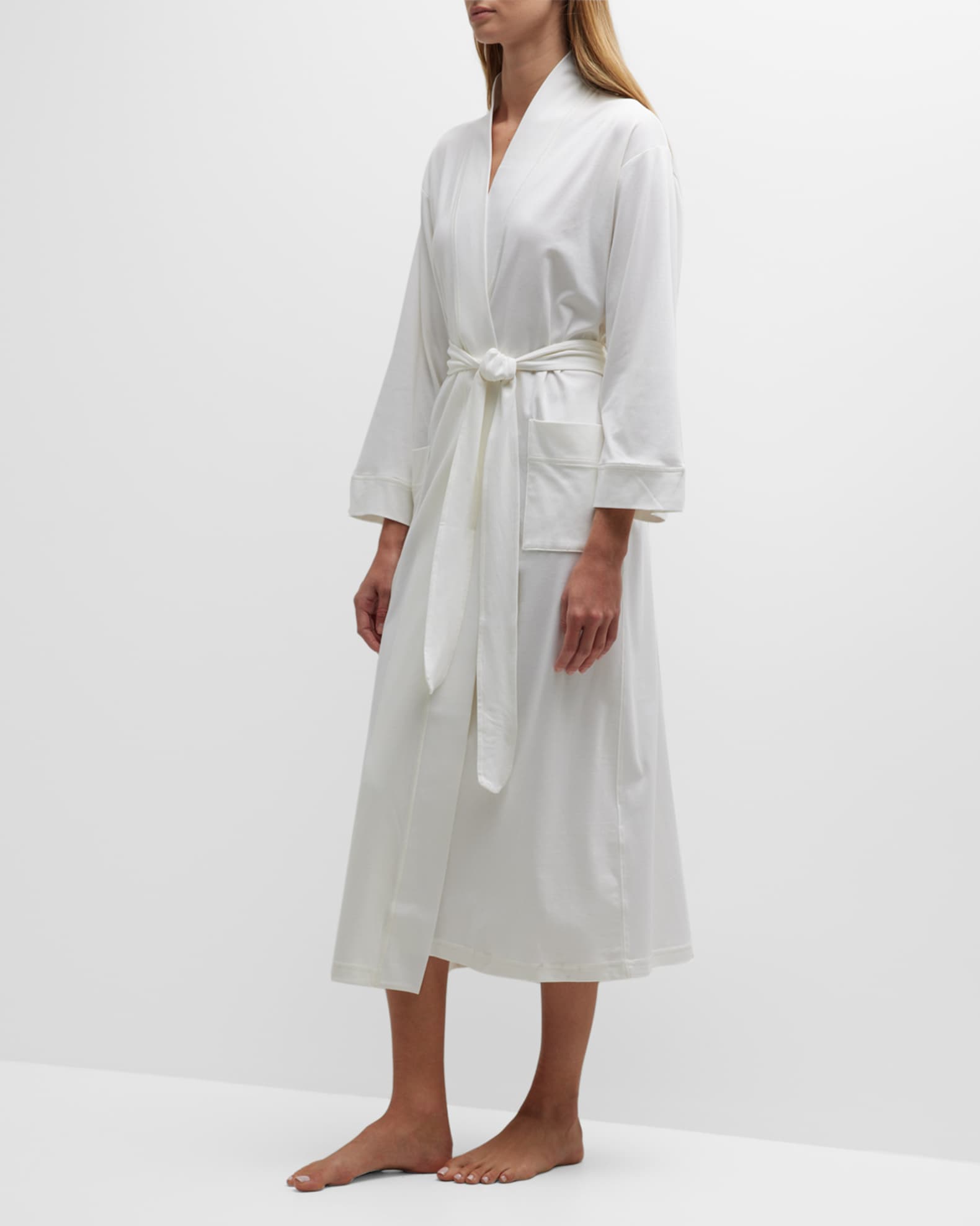 P Jamas Butterknit Long Wrap Robe Neiman Marcus