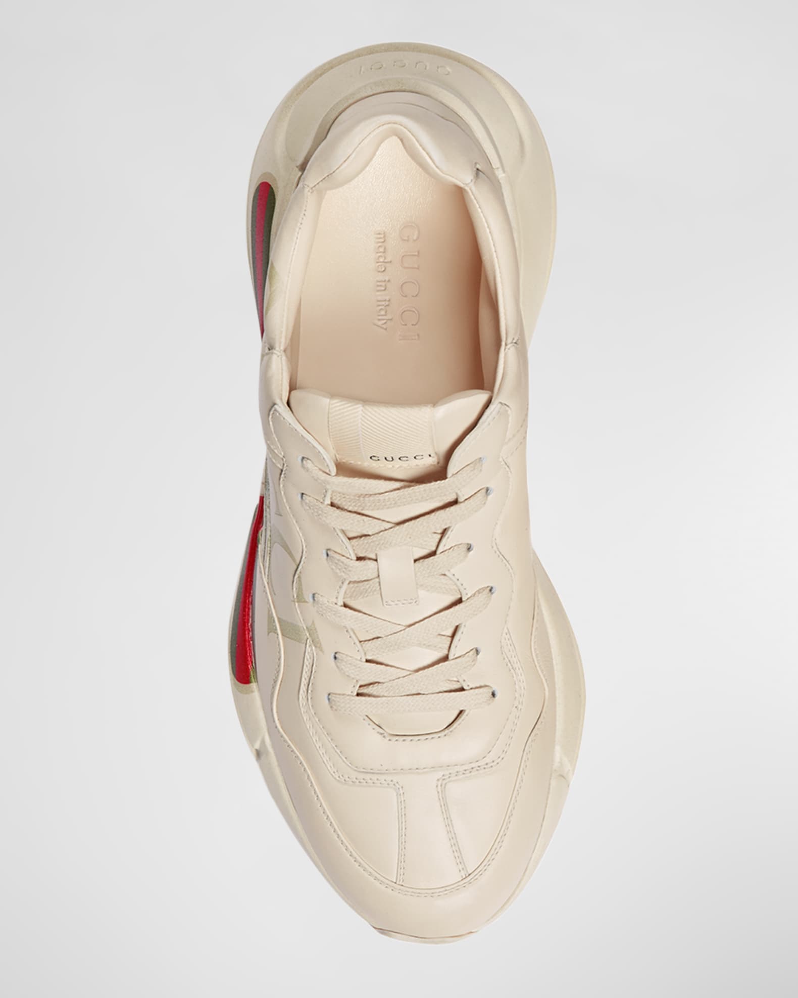 Gucci Men's Rhyton Retro Logo Sneakers | Neiman Marcus