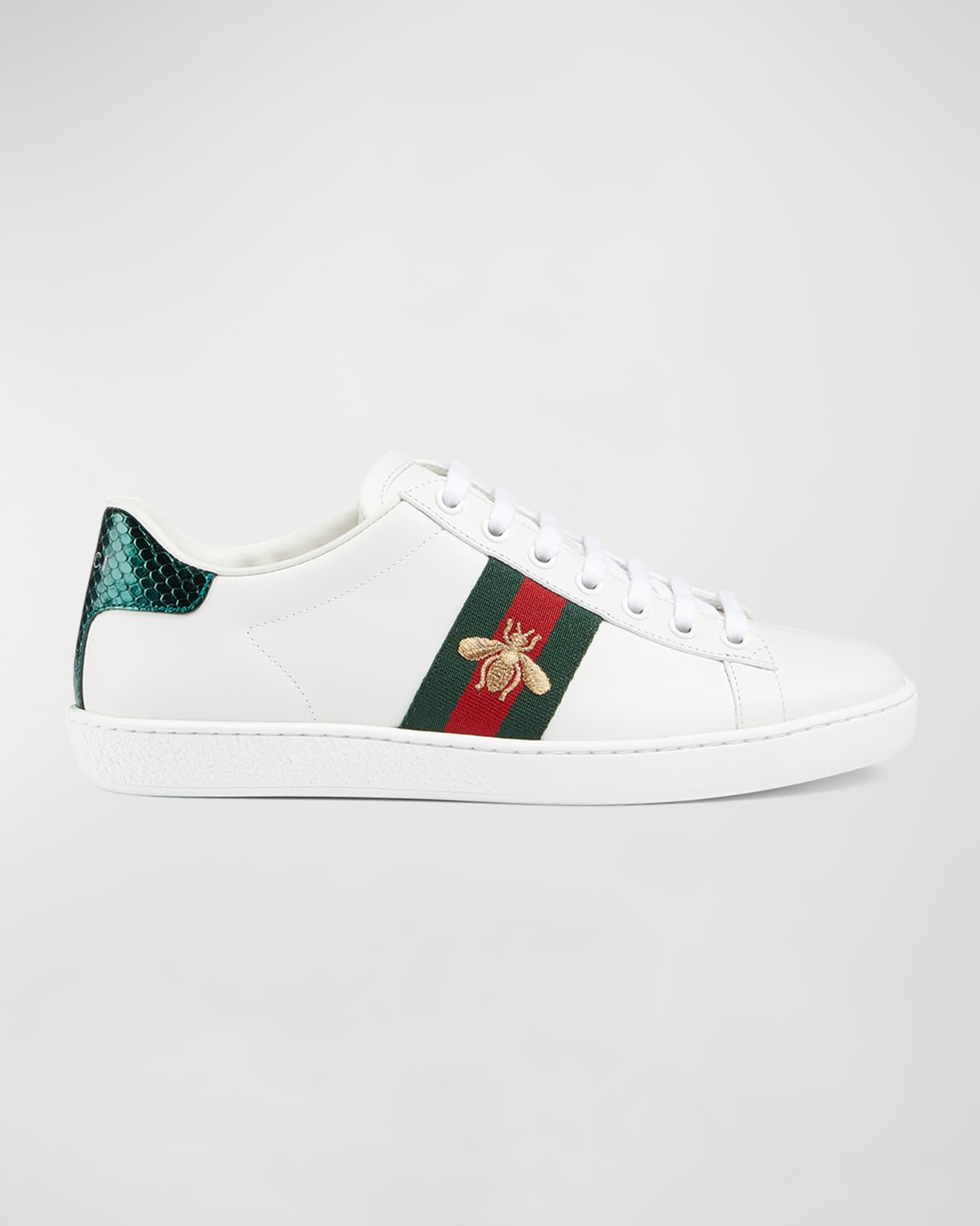 GUCCI Ace Webbing-Trimmed Monogrammed Coated-Canvas Sneakers for Men