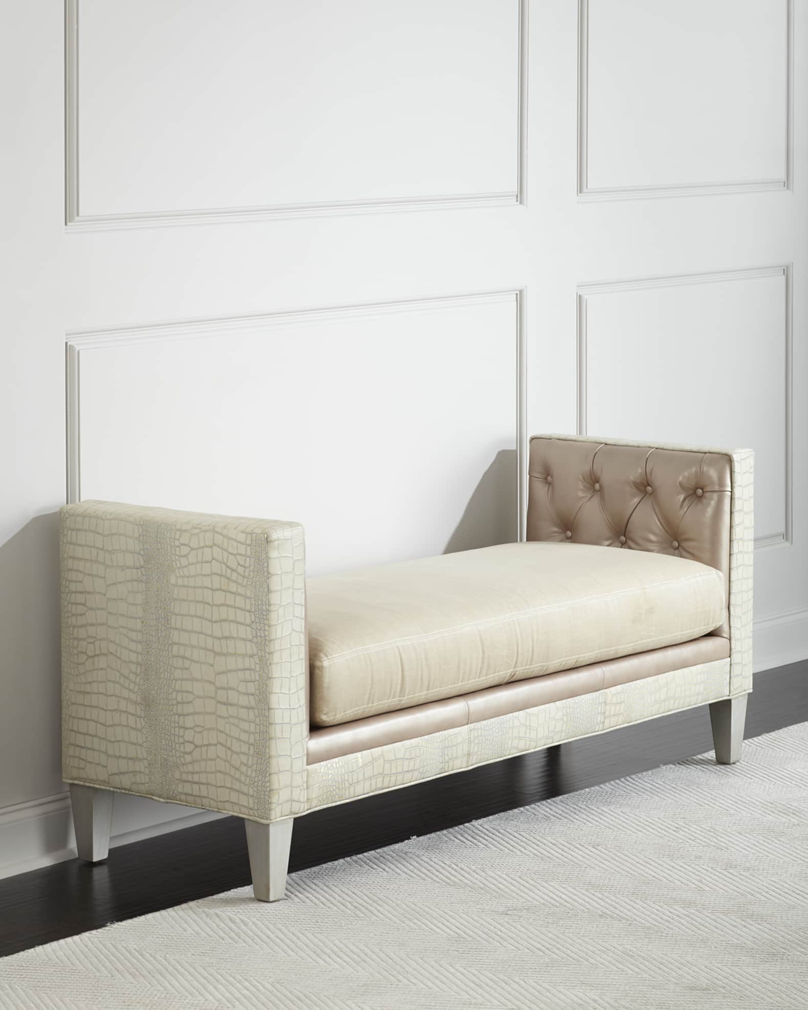 Justus Leather Bench 0