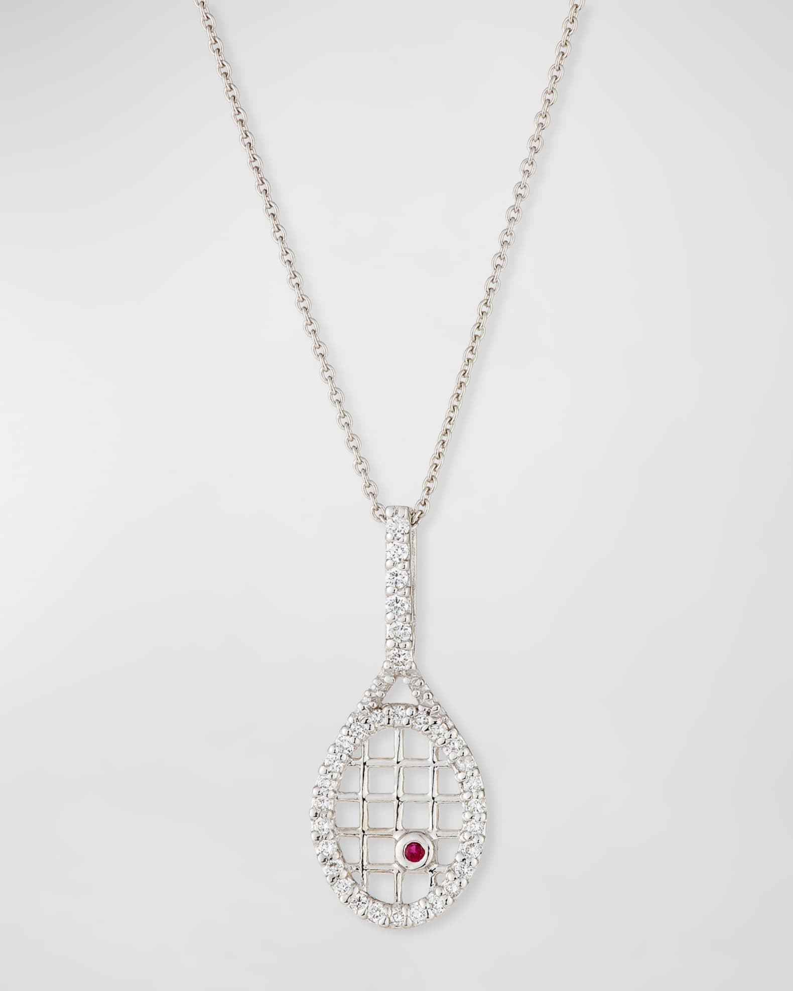 Diamond tennis racket necklace new arrivals