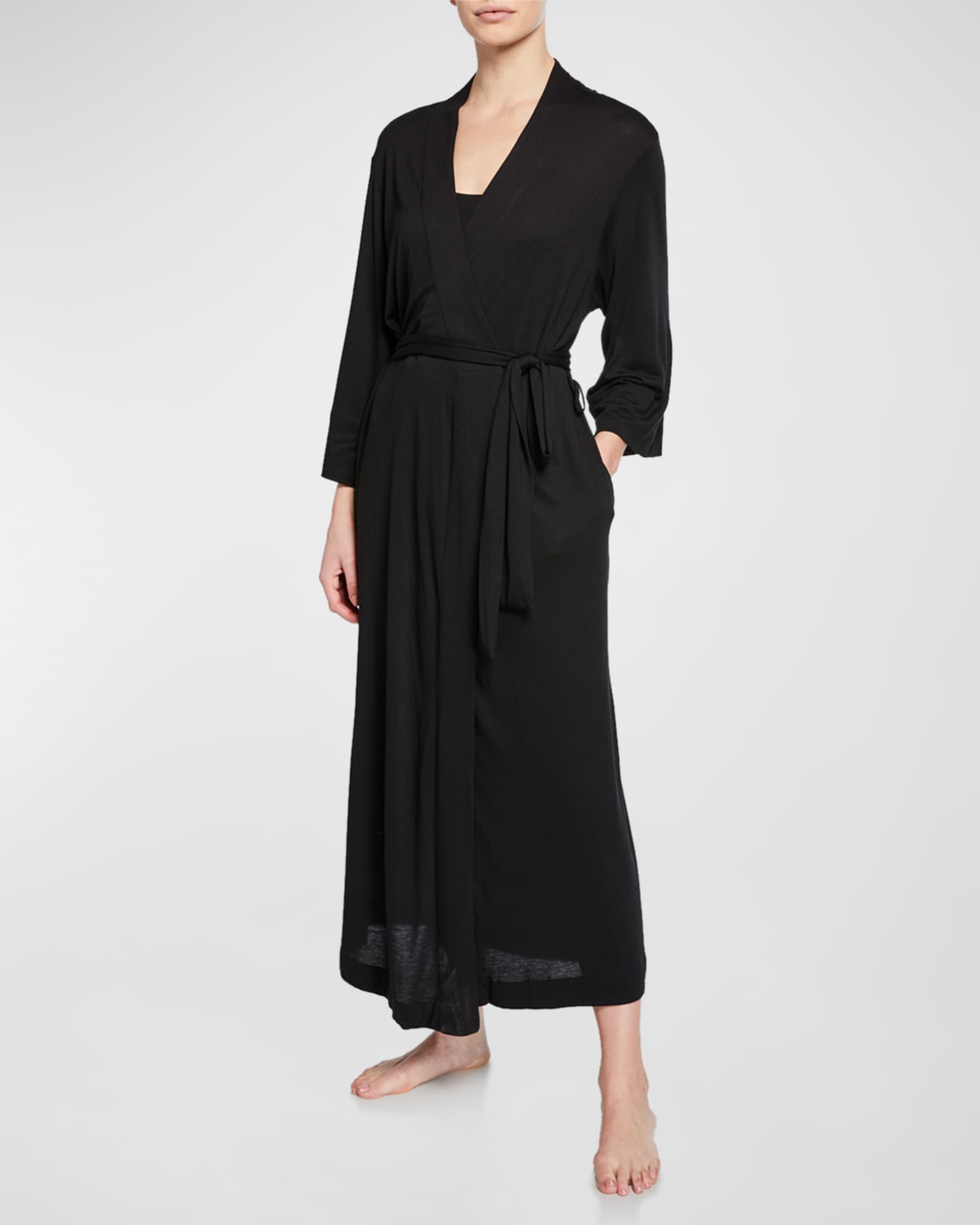 Natori Shangri-La Long Robe | Neiman Marcus