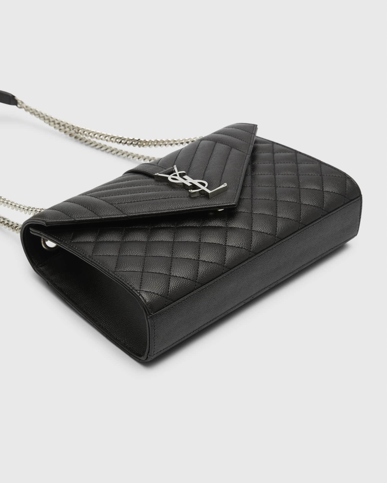 Saint Laurent Envelope Triquilt Medium YSL Shoulder Bag in