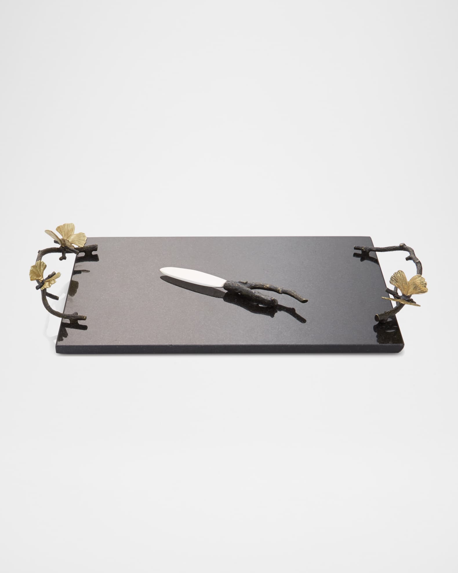 Butterfly Ginkgo Cheese Board with Knife 0