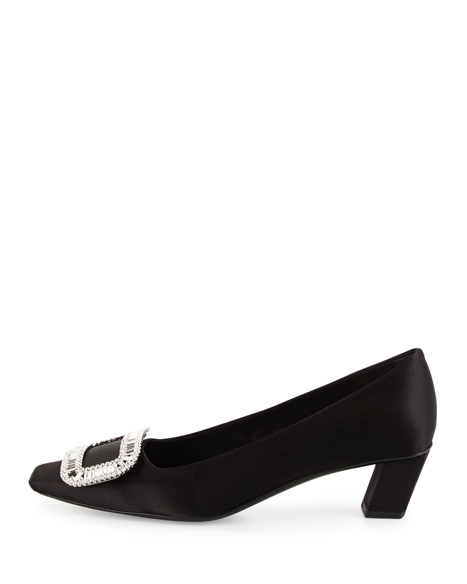 Belle Vivier Strass Satin 45mm Pumps 1