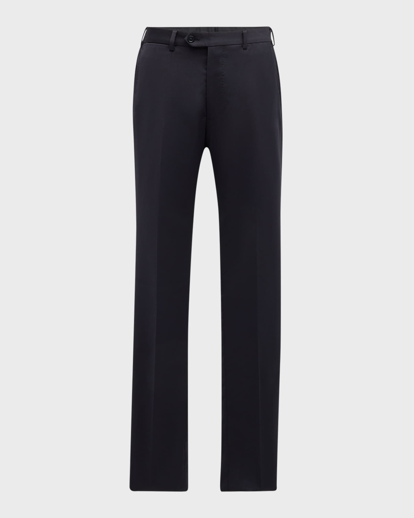 Emporio Armani Basic Flat-Front Wool Trousers | Neiman Marcus