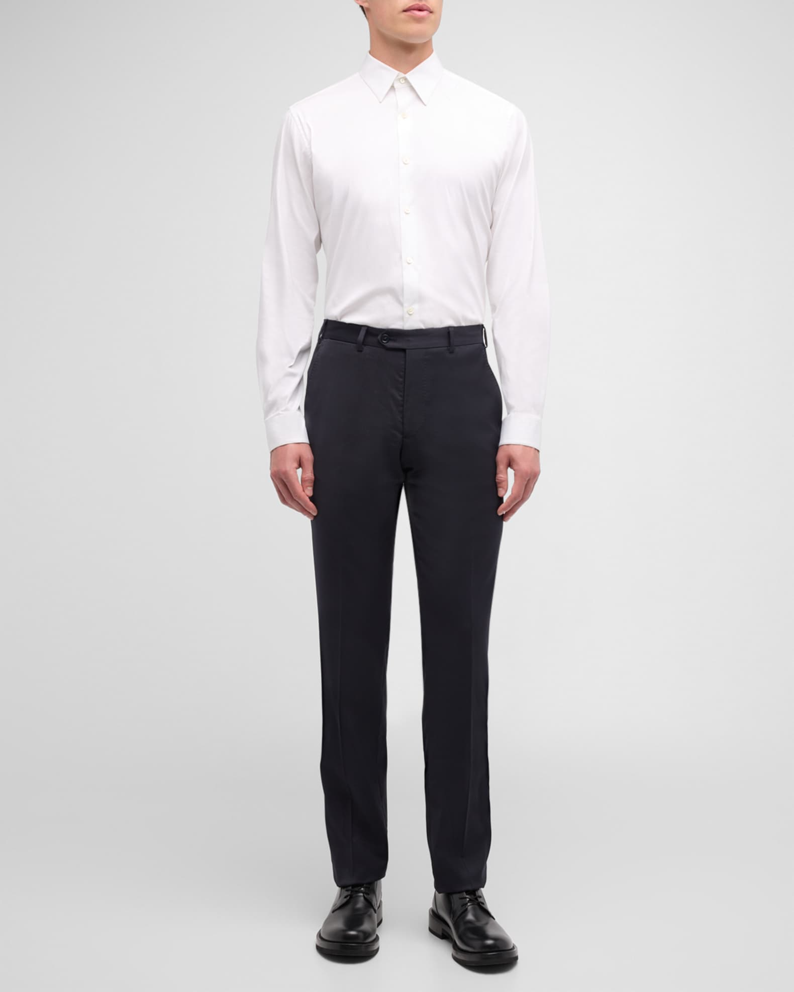 スーツ Emporio Armani basic trousers Emporio Armani Basic Flat-Front Wool Trousers | Neiman Marcus