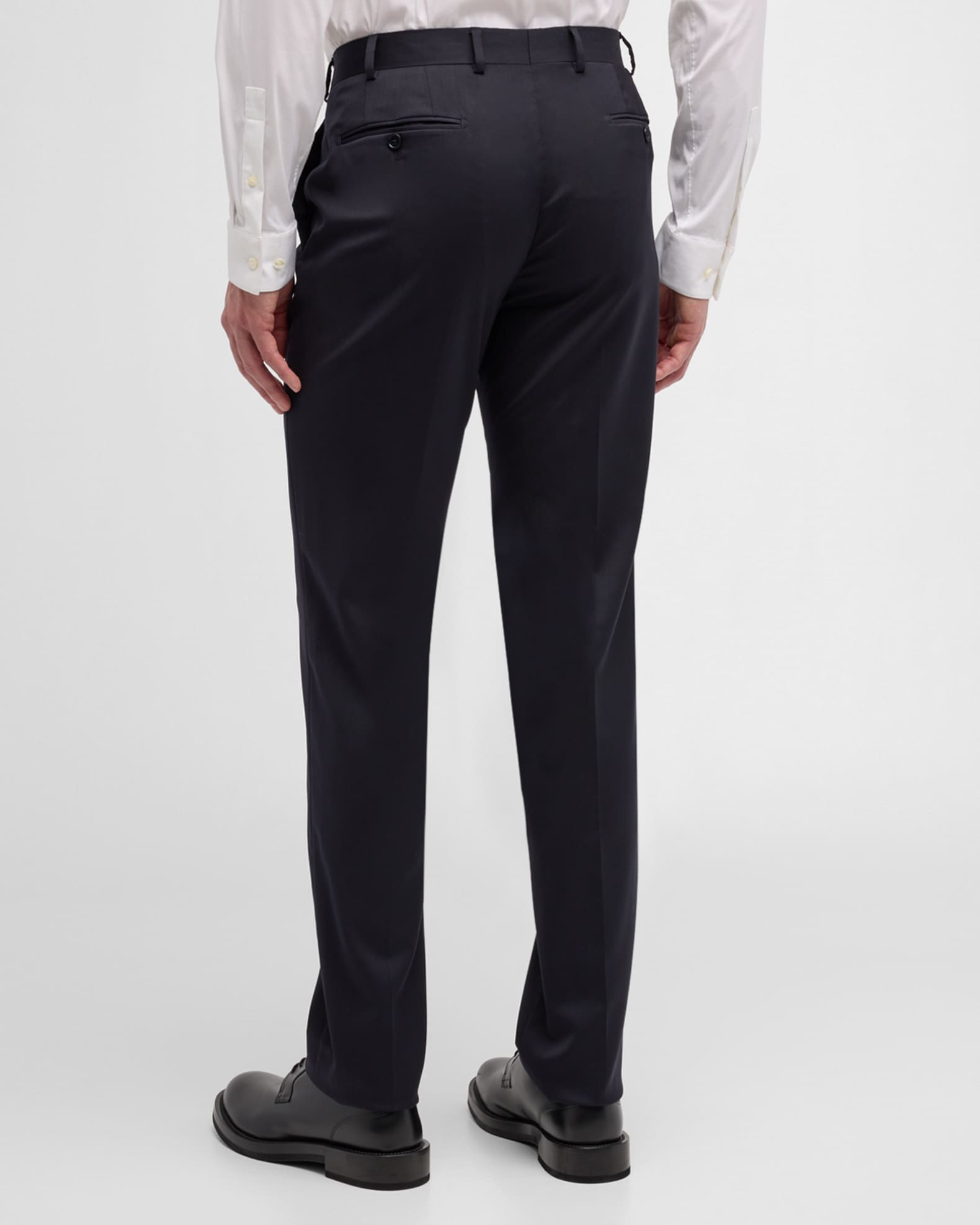 スーツ Emporio Armani basic trousers Emporio Armani Basic Flat-Front Wool Trousers | Neiman Marcus