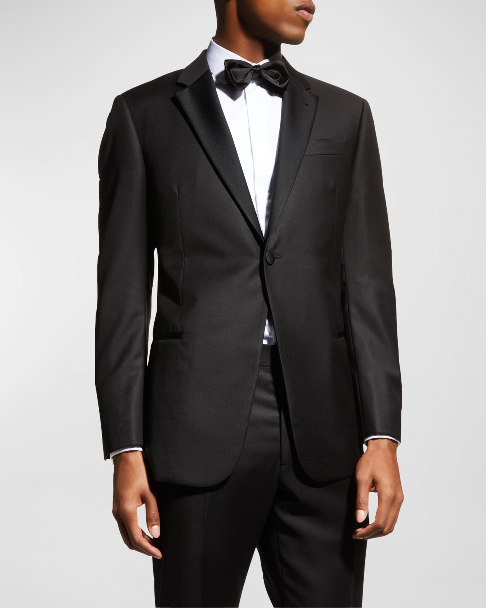 Emporio Armani Men s G Line Classic Wool Notch Lapel Tuxedo Black Size 46