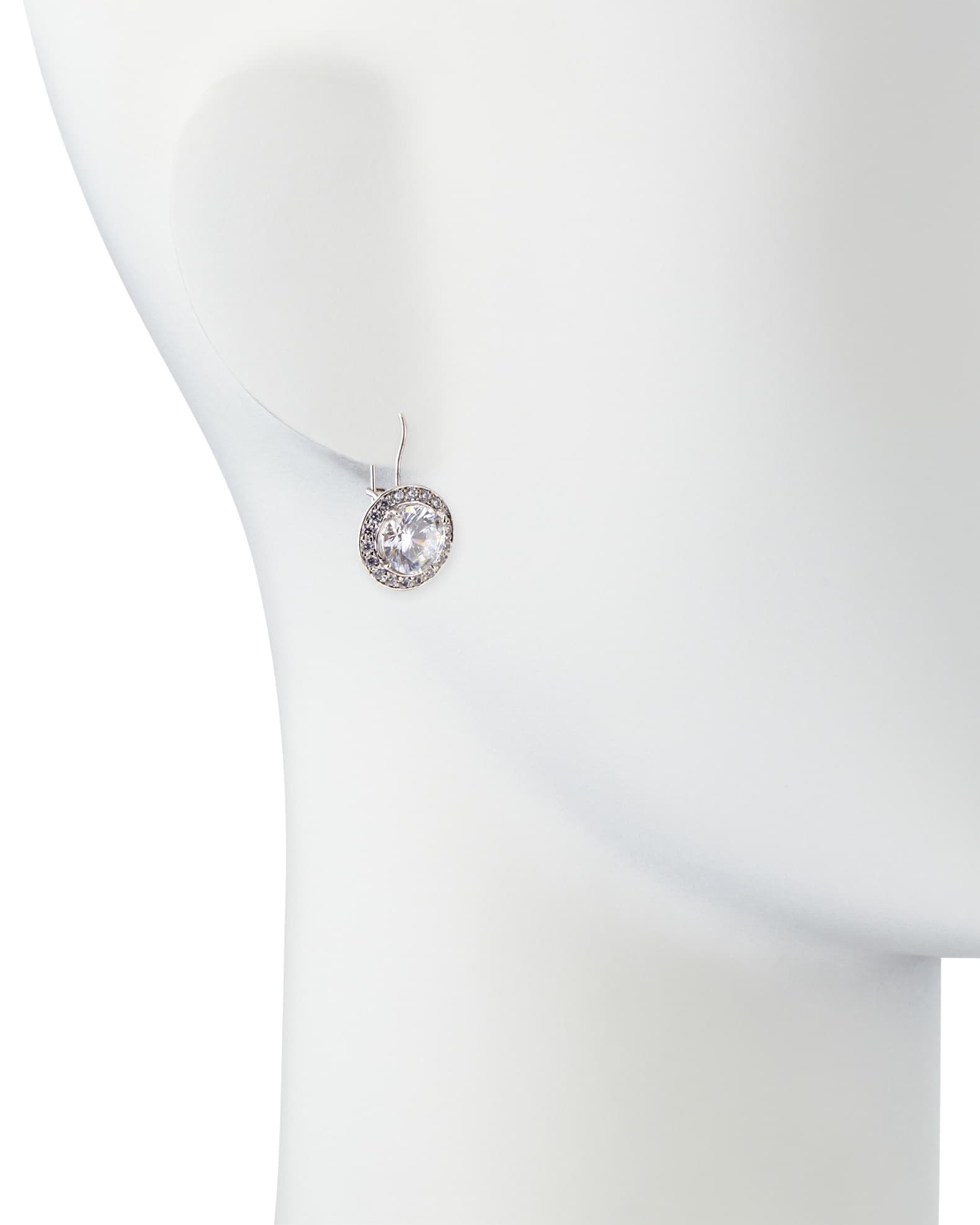 Round Cubic Zirconia Earrings 1