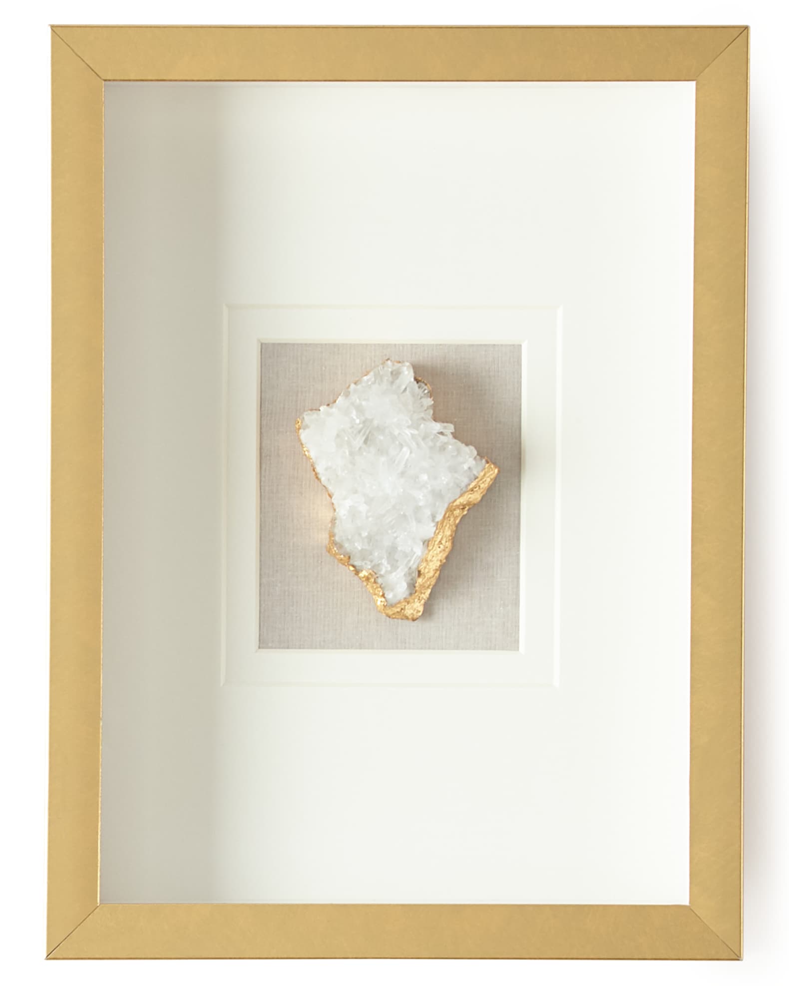 Natural Crystal in Golden Frame, Green 0