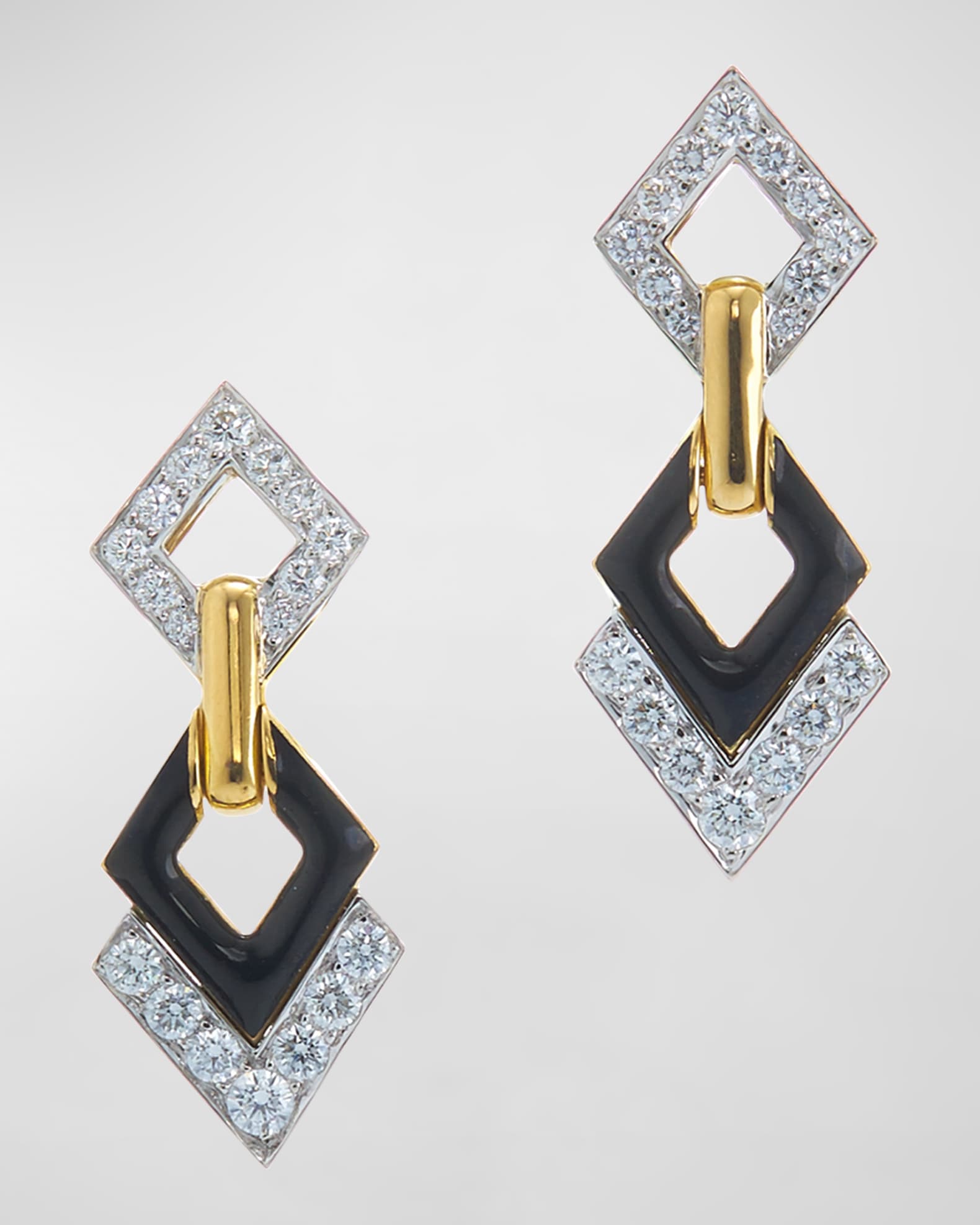 Diamond Double Drop Earrings 0