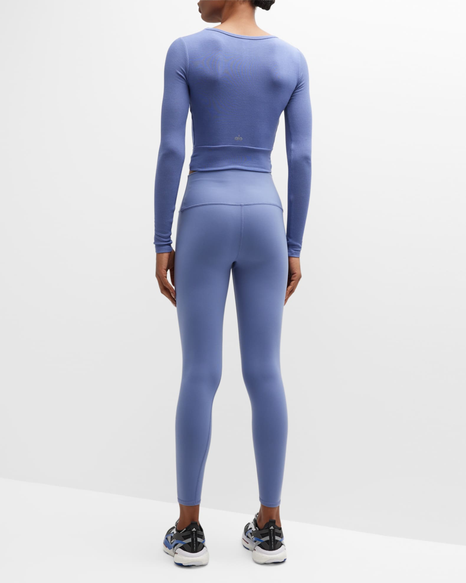 Blue High-Rise Leggings by Alo on Sale