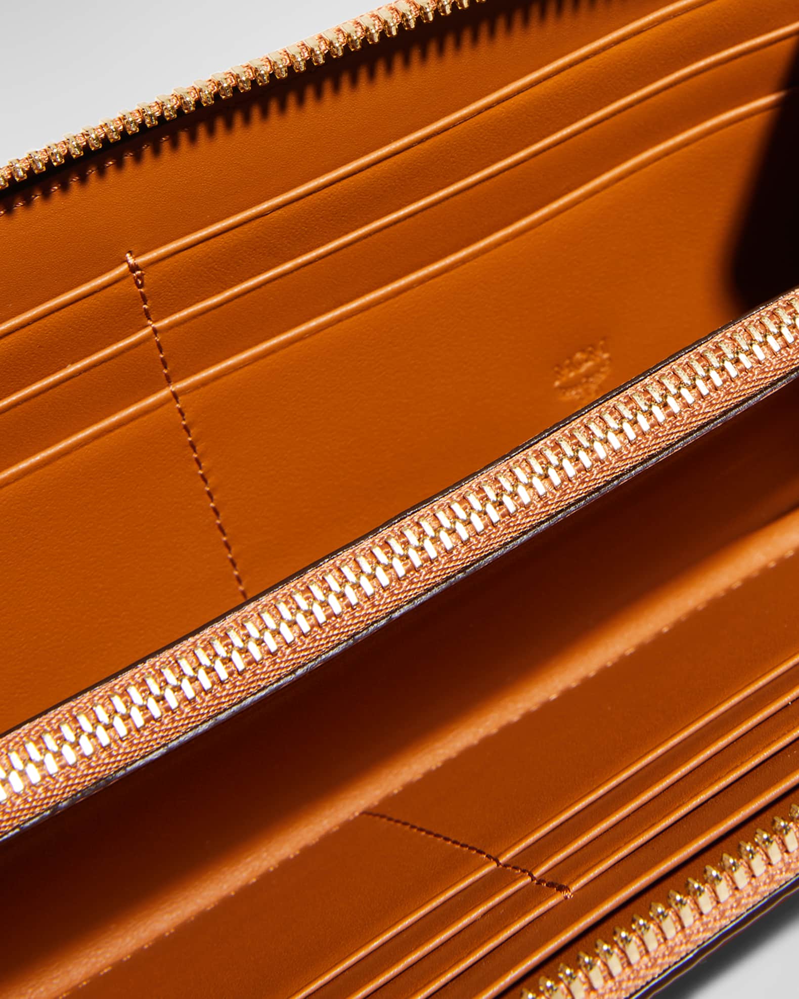 Logo-Embossed Large Zip Wallet 1