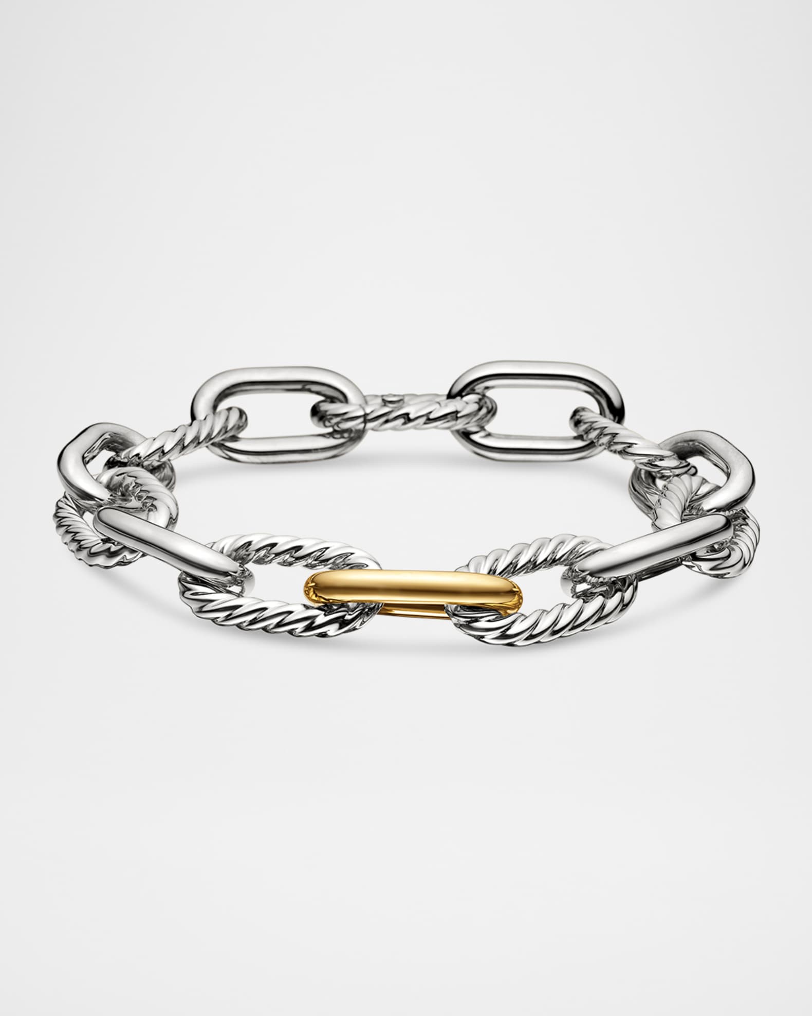 DY Madison Bracelet in Silver with 18K Gold, 11mm 0