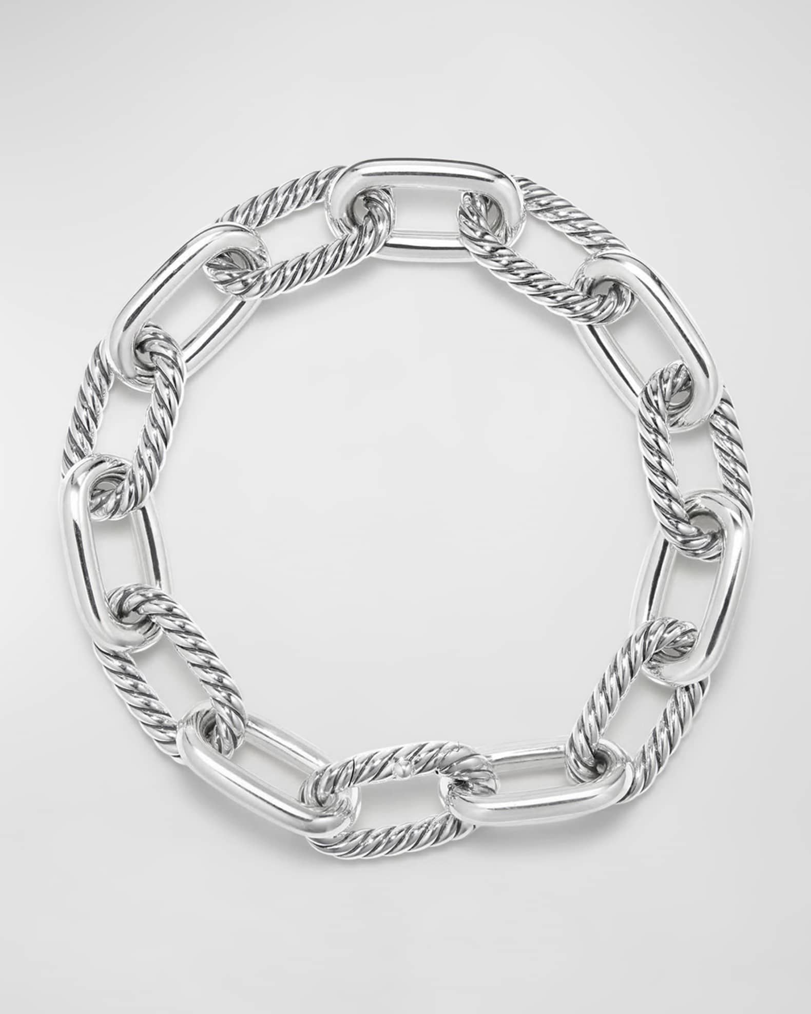 DY Madison® Chain Bracelet in Sterling Silver with 18K Yellow Gold, 11mm