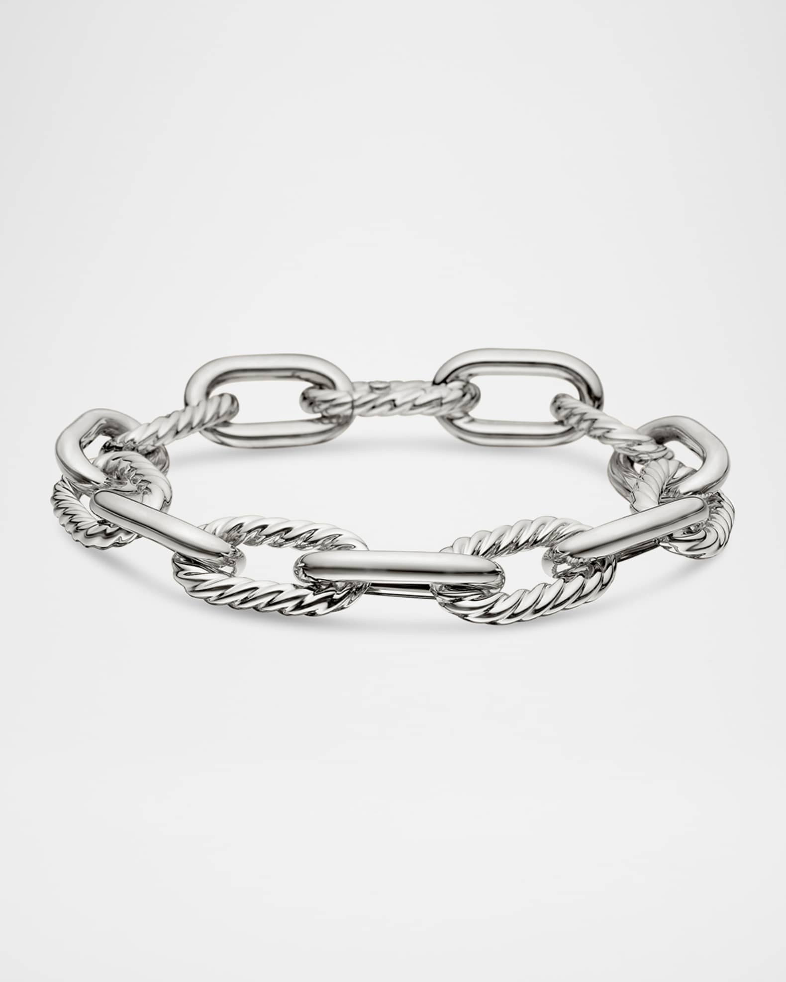 Thoroughbred Loop Chain Bracelet in Sterling Silver, 14mm