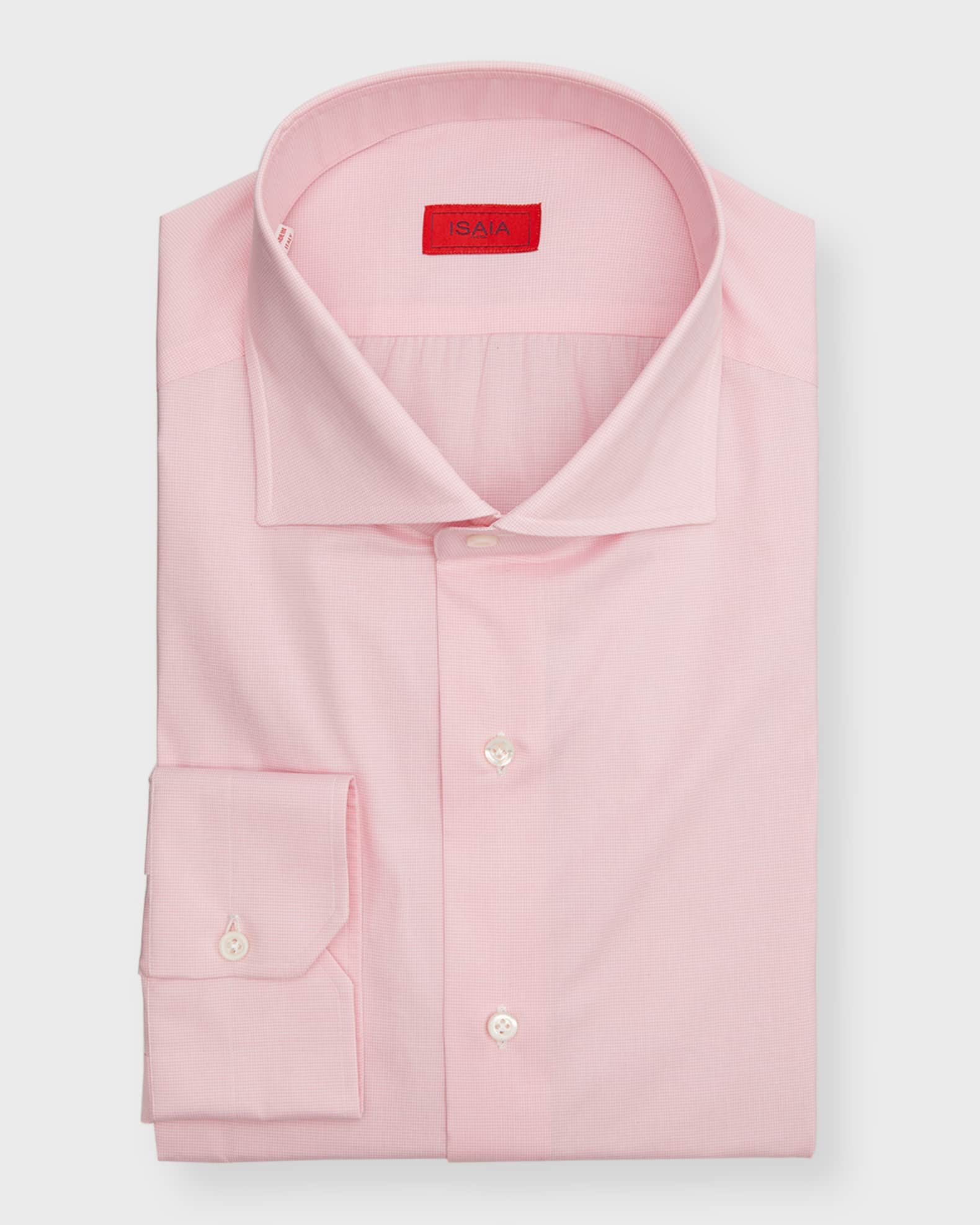 Isaia Houndstooth Cotton Dress Shirt Neiman Marcus