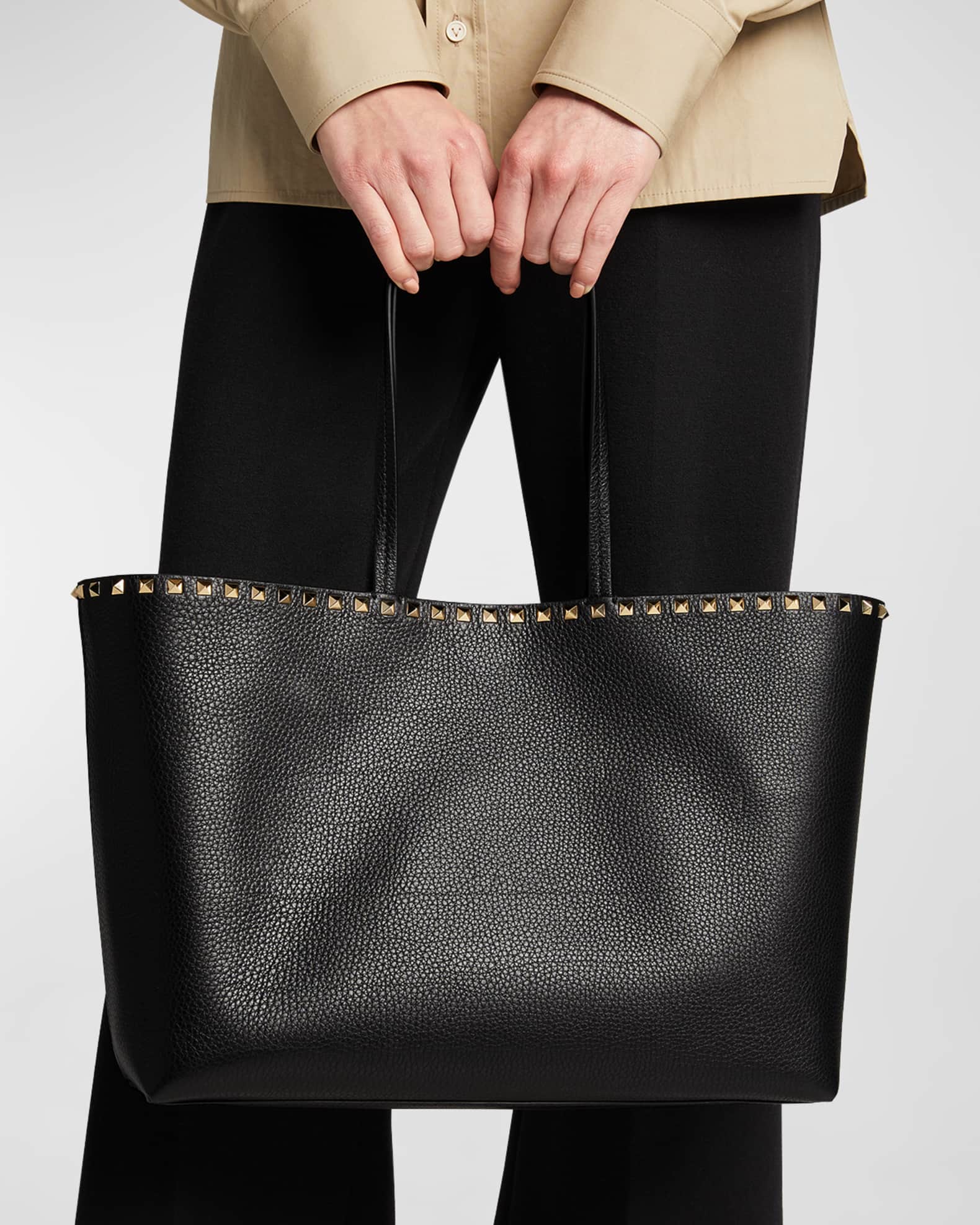 Valentino Garavani Rockstud Vitello Tote Bag Neiman Marcus