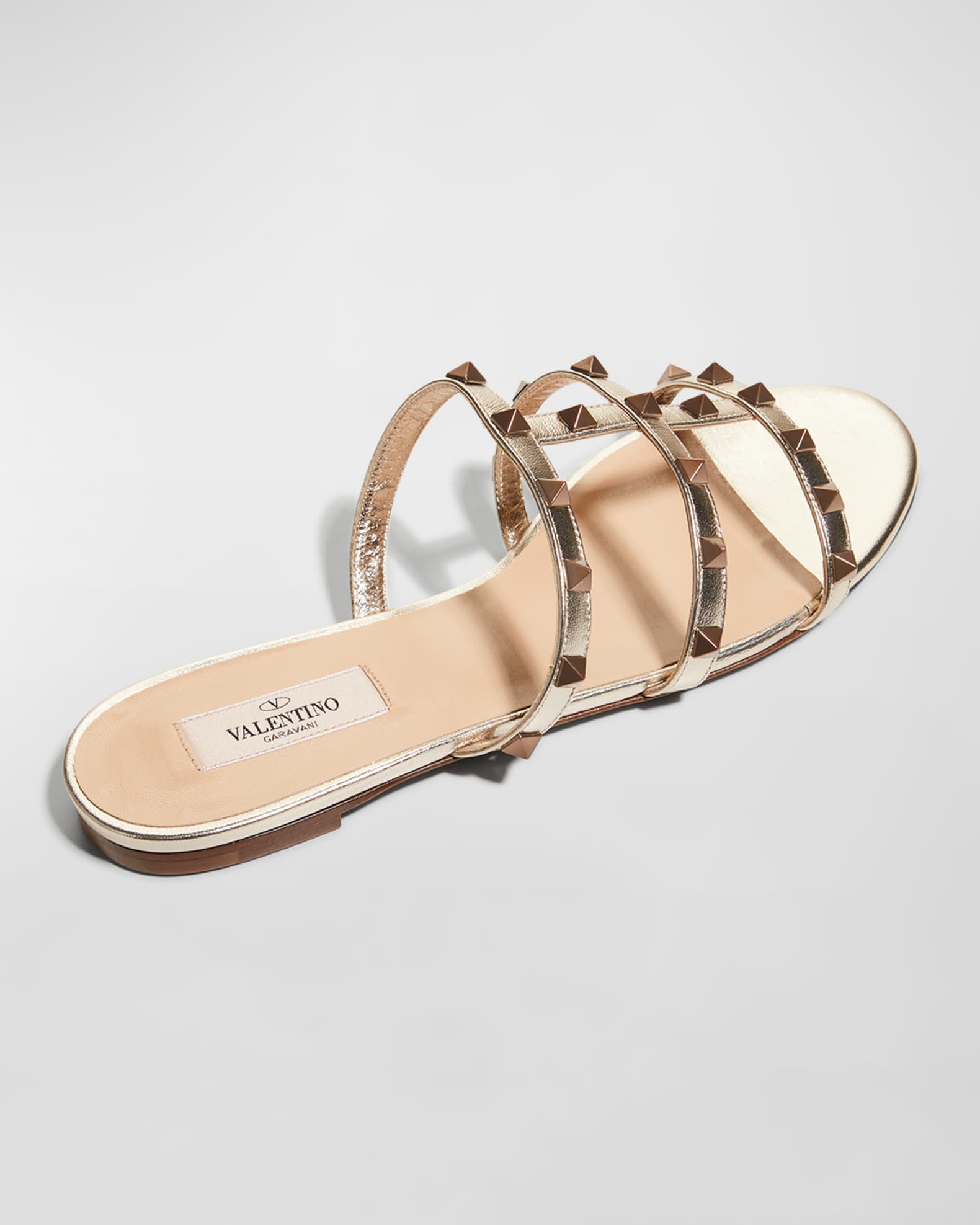 Valentino garavani rockstud flat sandals cheap