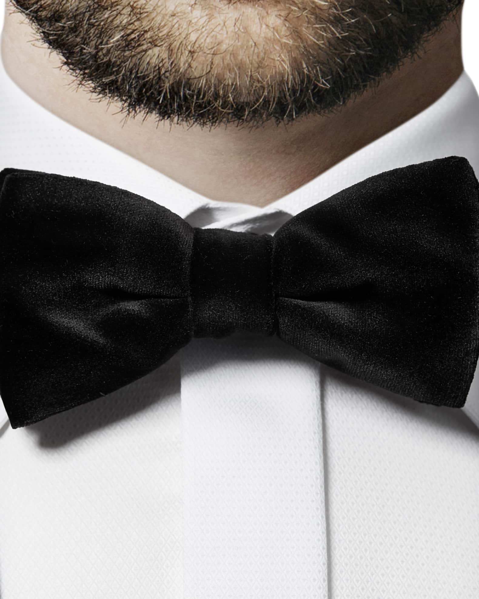 Velvet Pre-Tied Bow Tie 1