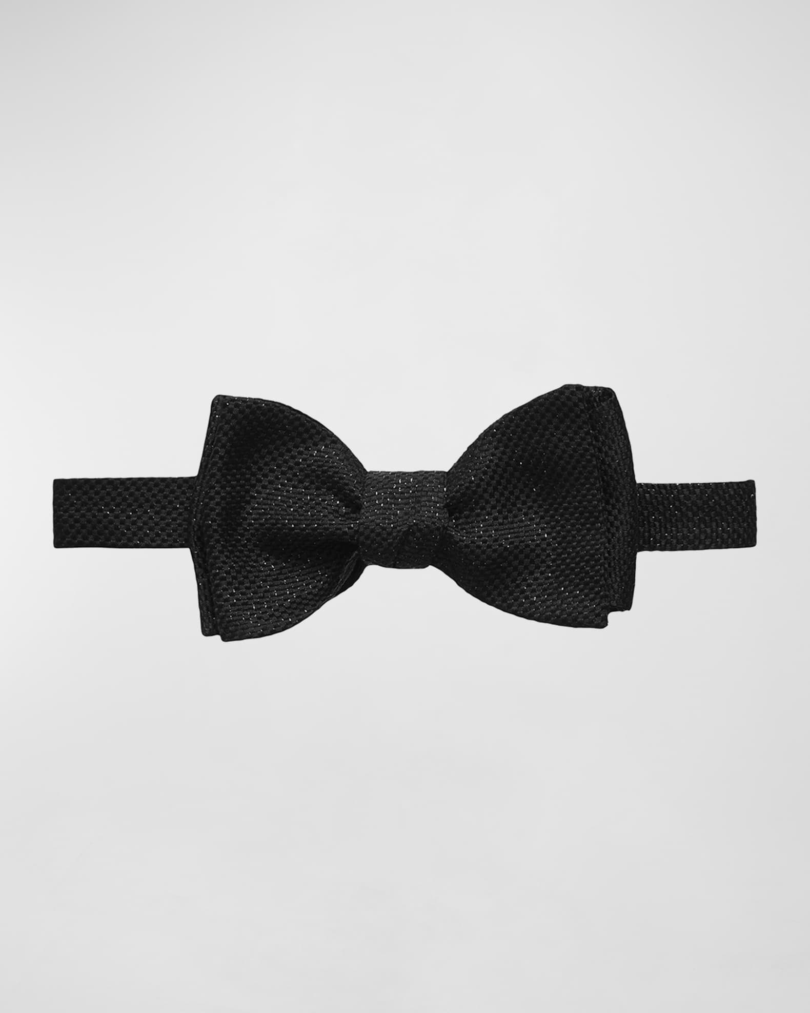 monogram silk bow tie