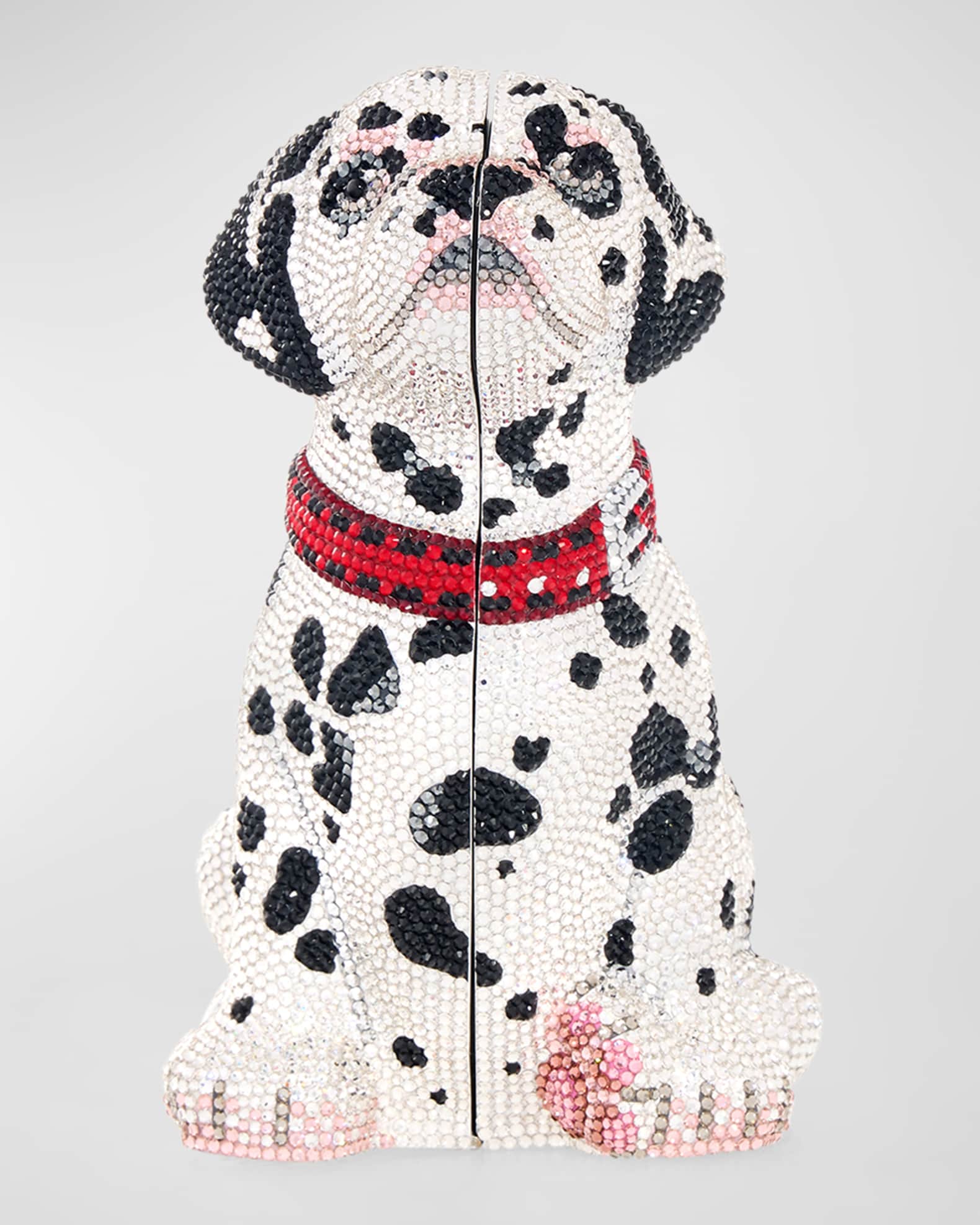 Judith Leiber Couture Luna Puppy Dog Minaudiere Clutch Bag