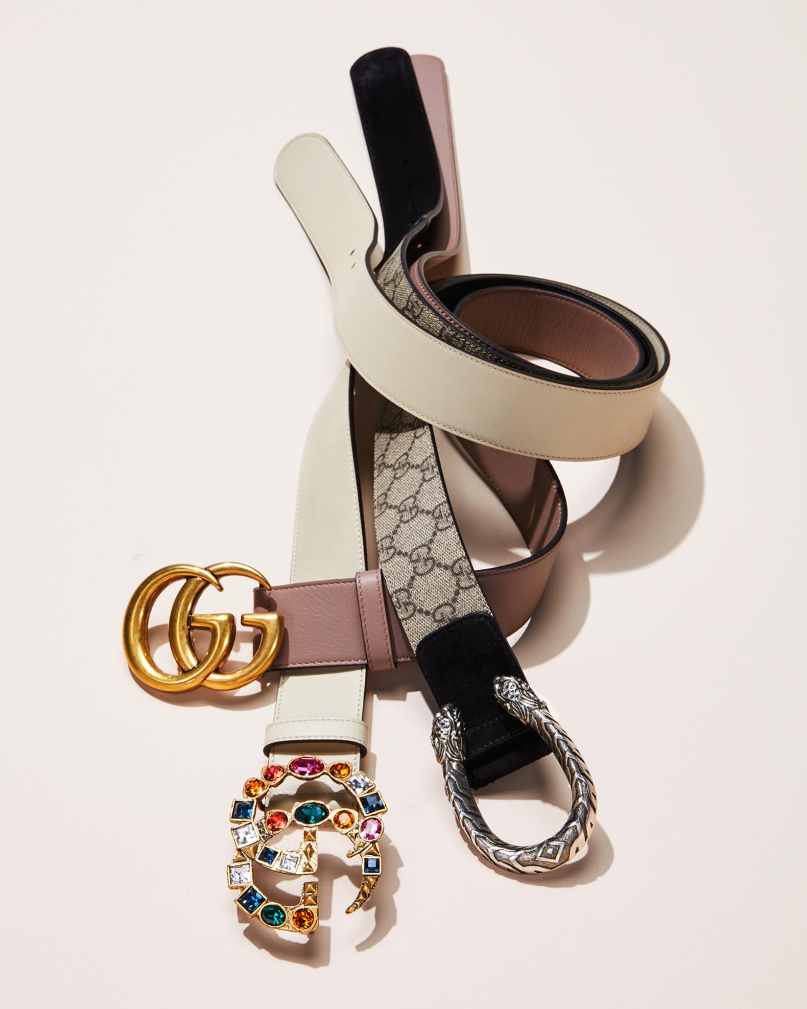 Gucci – Dionysus GG Supreme Canvas Belt Double Tiger Head – Beige/Black – Sz. 36 Gucci Dionysus GG Supreme Canvas Belt w/ Double Tiger Head  main image 2