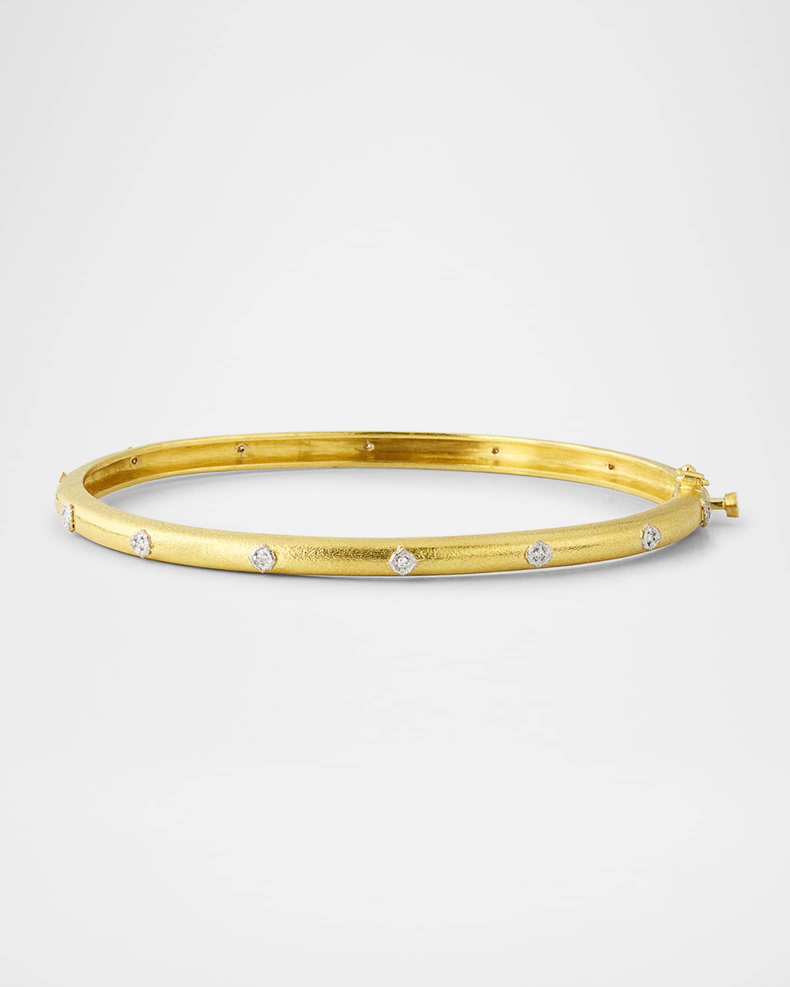 Modern Etruscan 18K Gold Bracelet with Diamonds 0