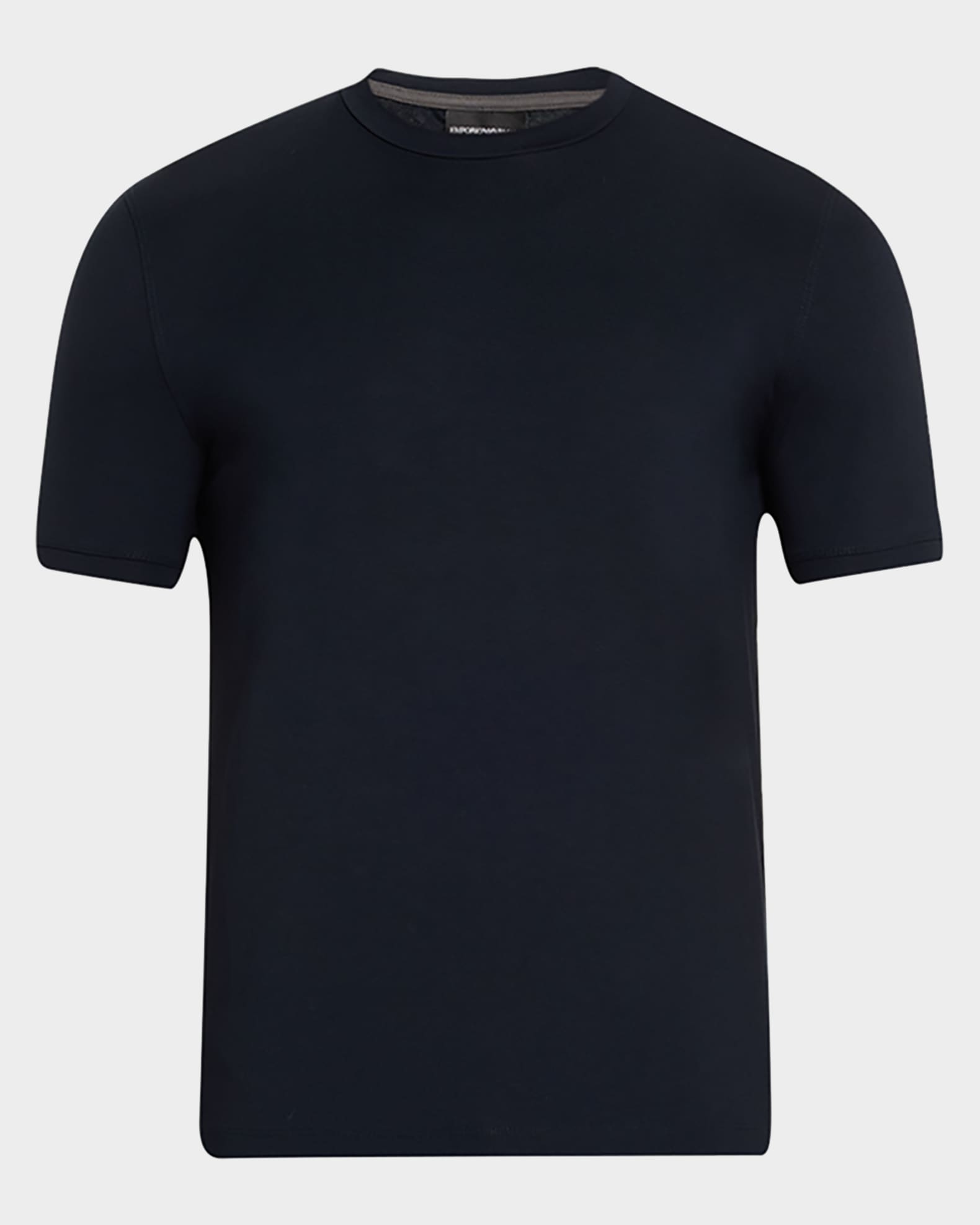 Emporio Armani Basic Short Sleeve Solid Crewneck T Shirt Navy
