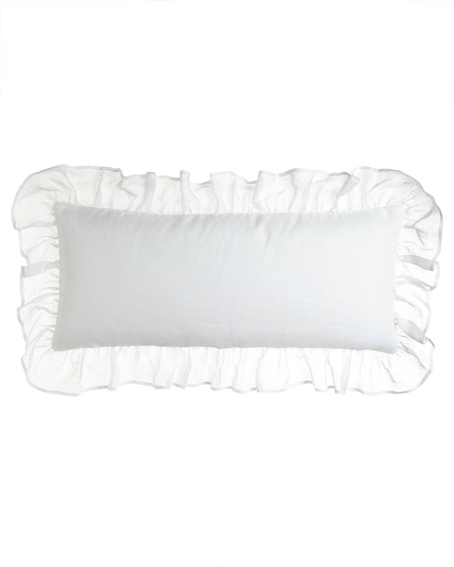 Savannah Ruffled Double Boudoir Pillow, 15" x 35" 0