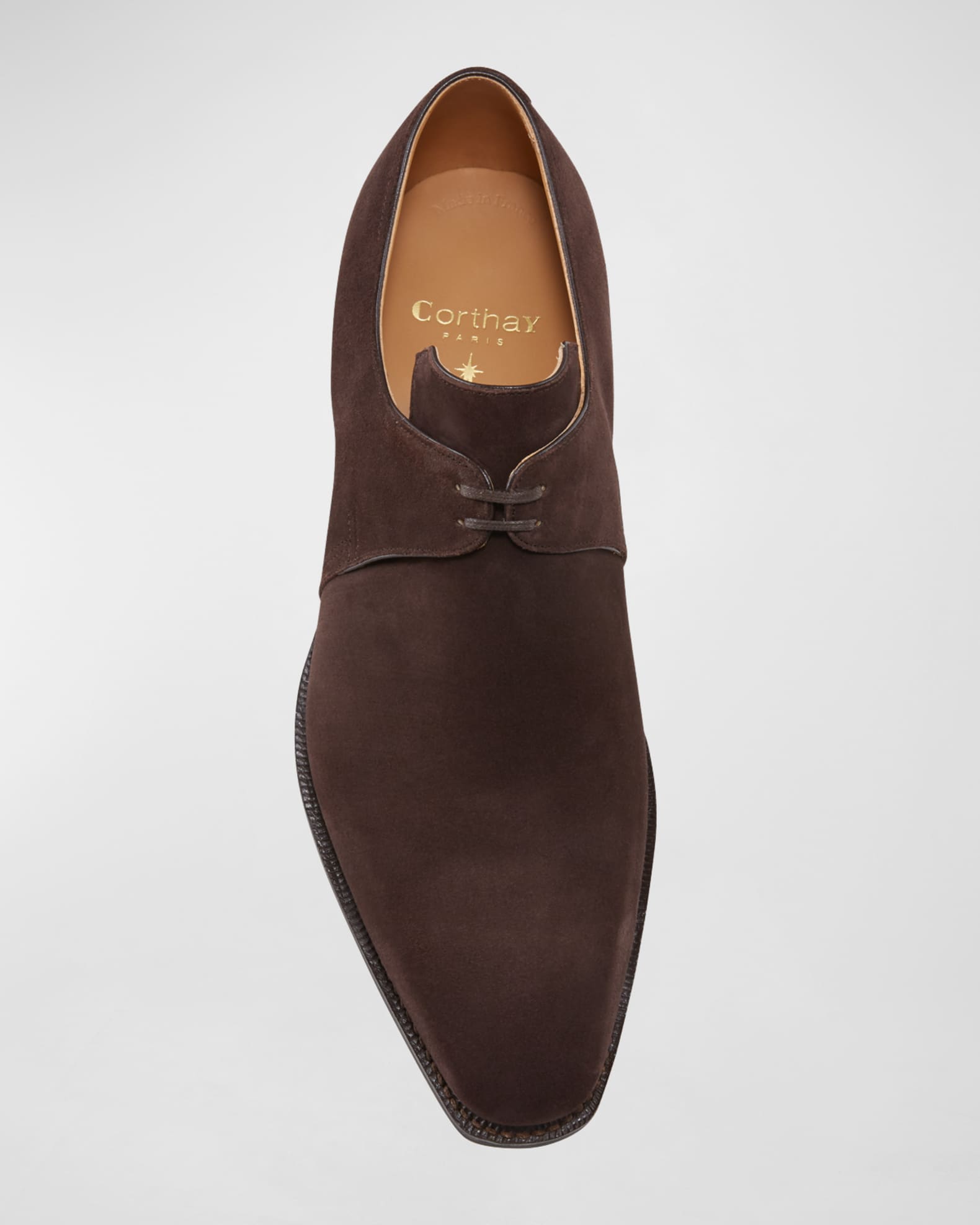 Corthay Men's Arca Suede Derby Shoes | Neiman Marcus